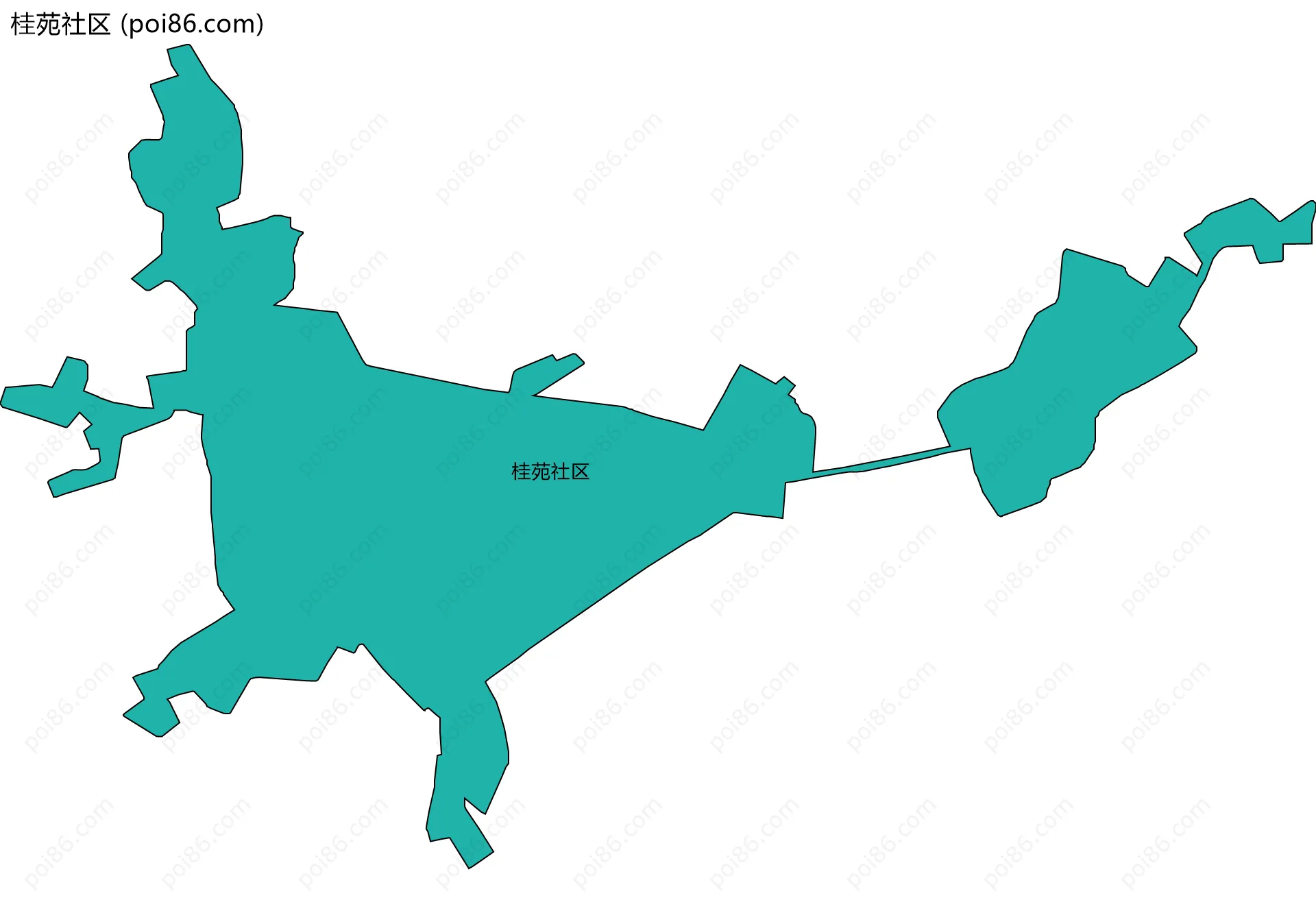 桂苑社区边界地图