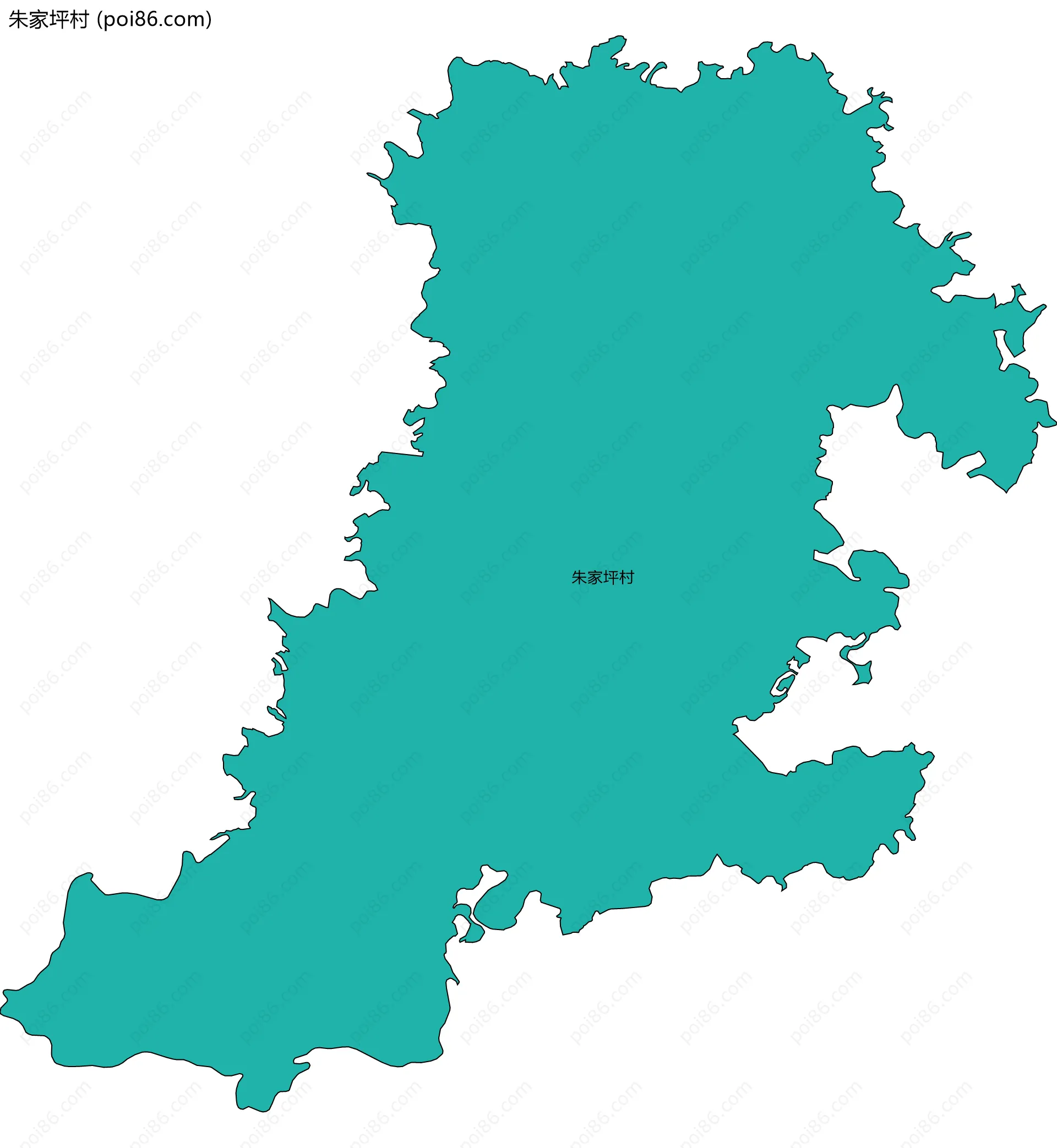 朱家坪村边界地图