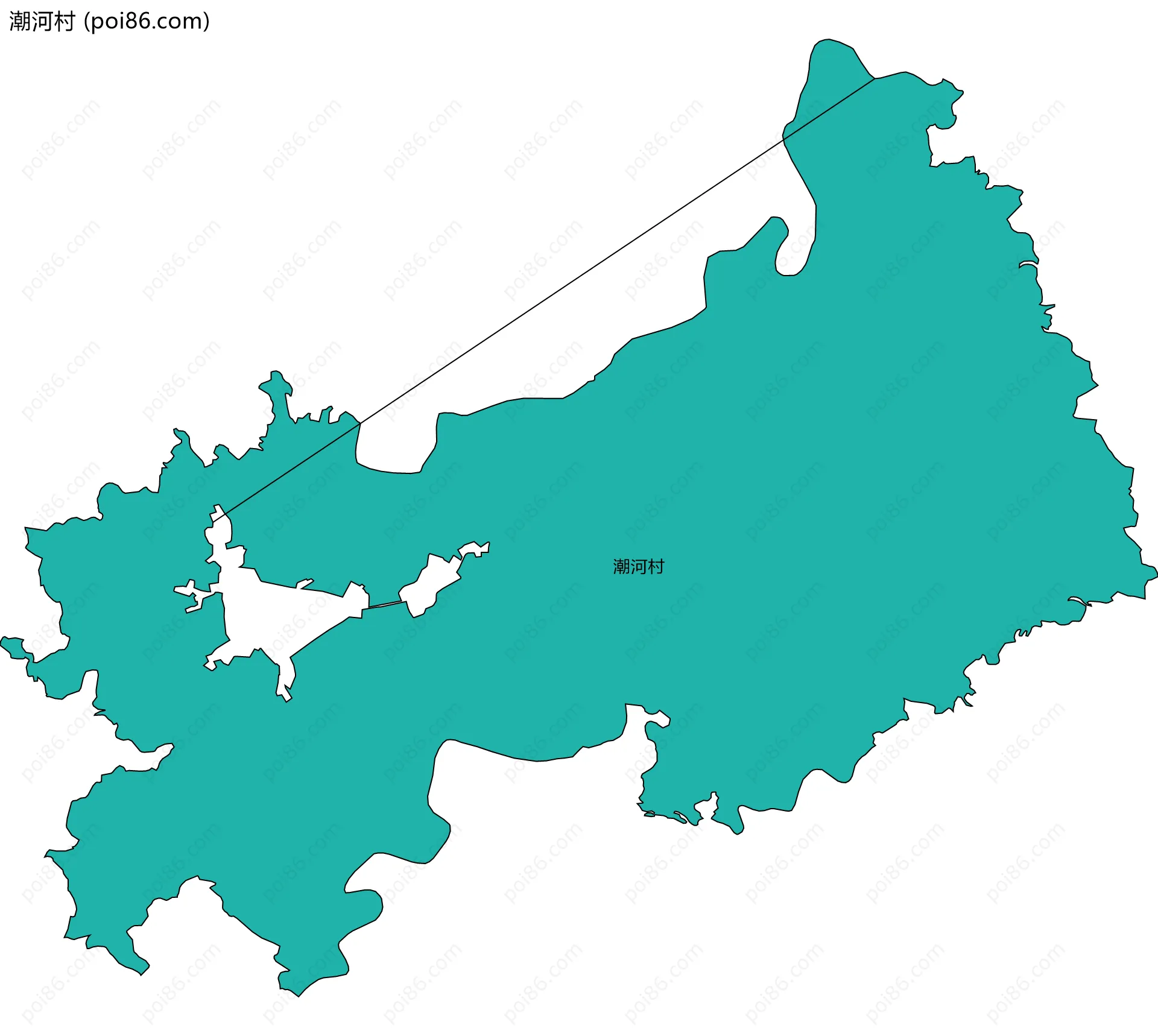 潮河村边界地图