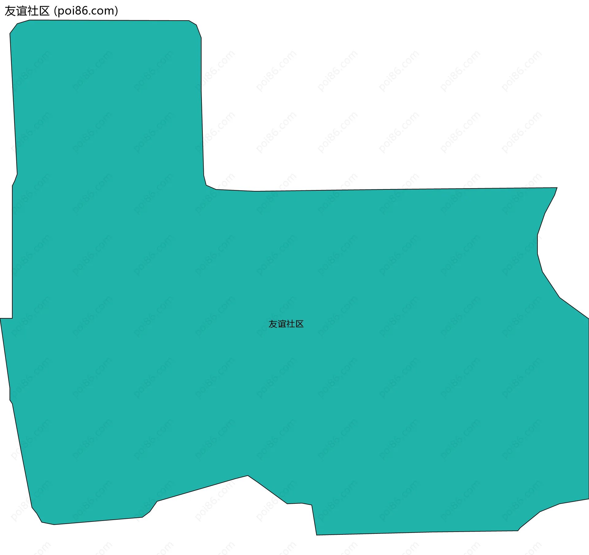 友谊社区边界地图