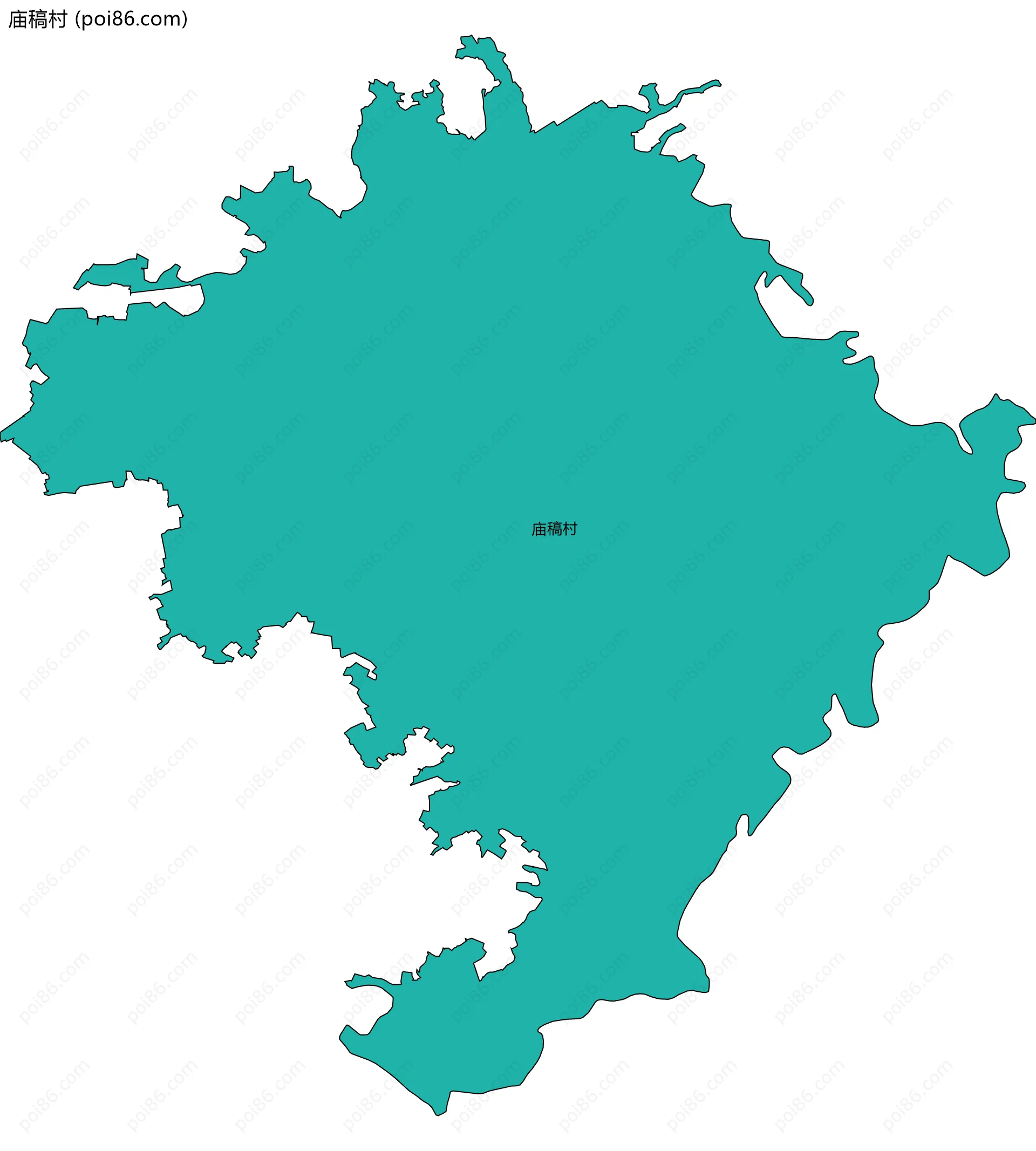 庙稿村边界地图