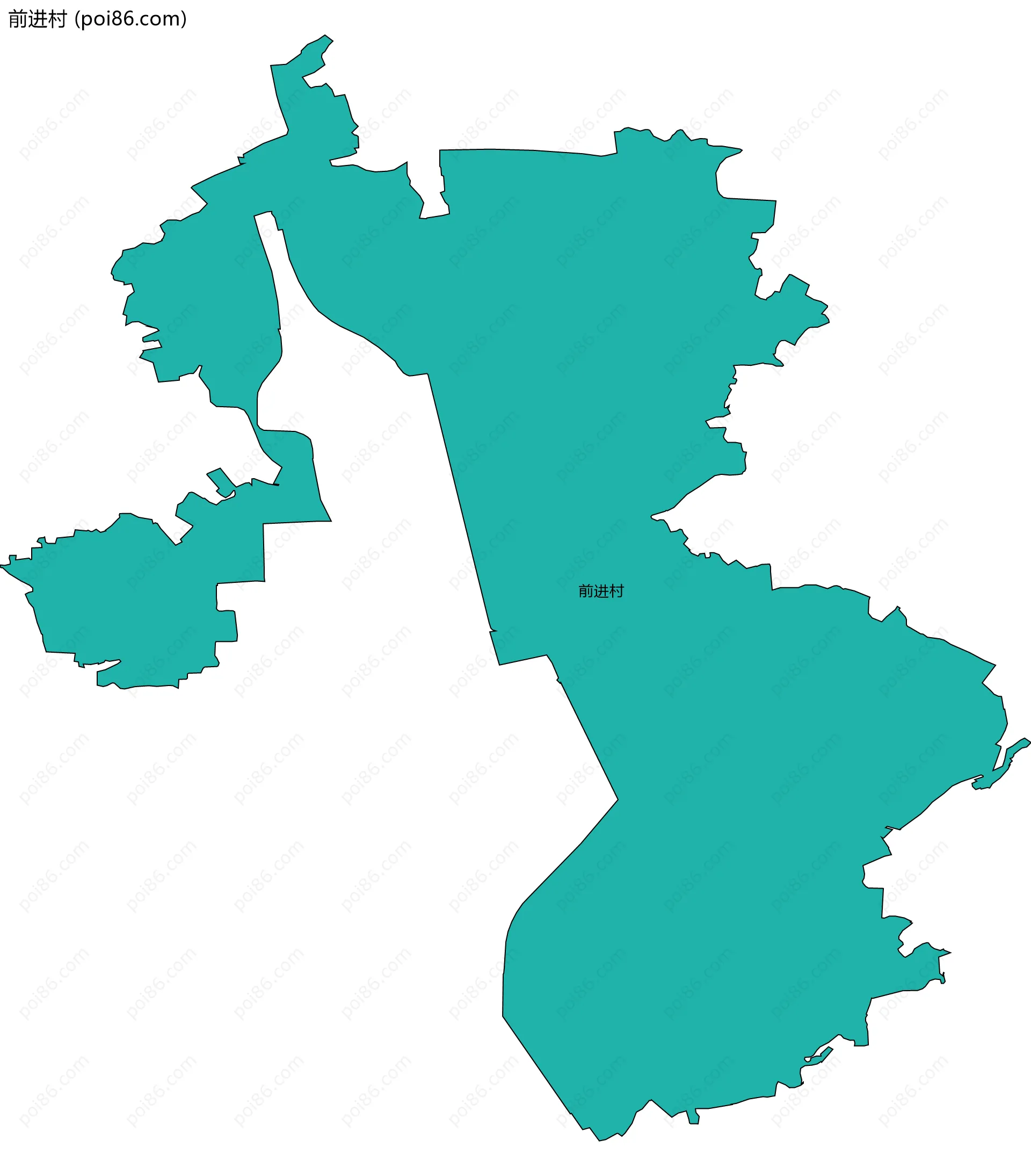 前进村边界地图