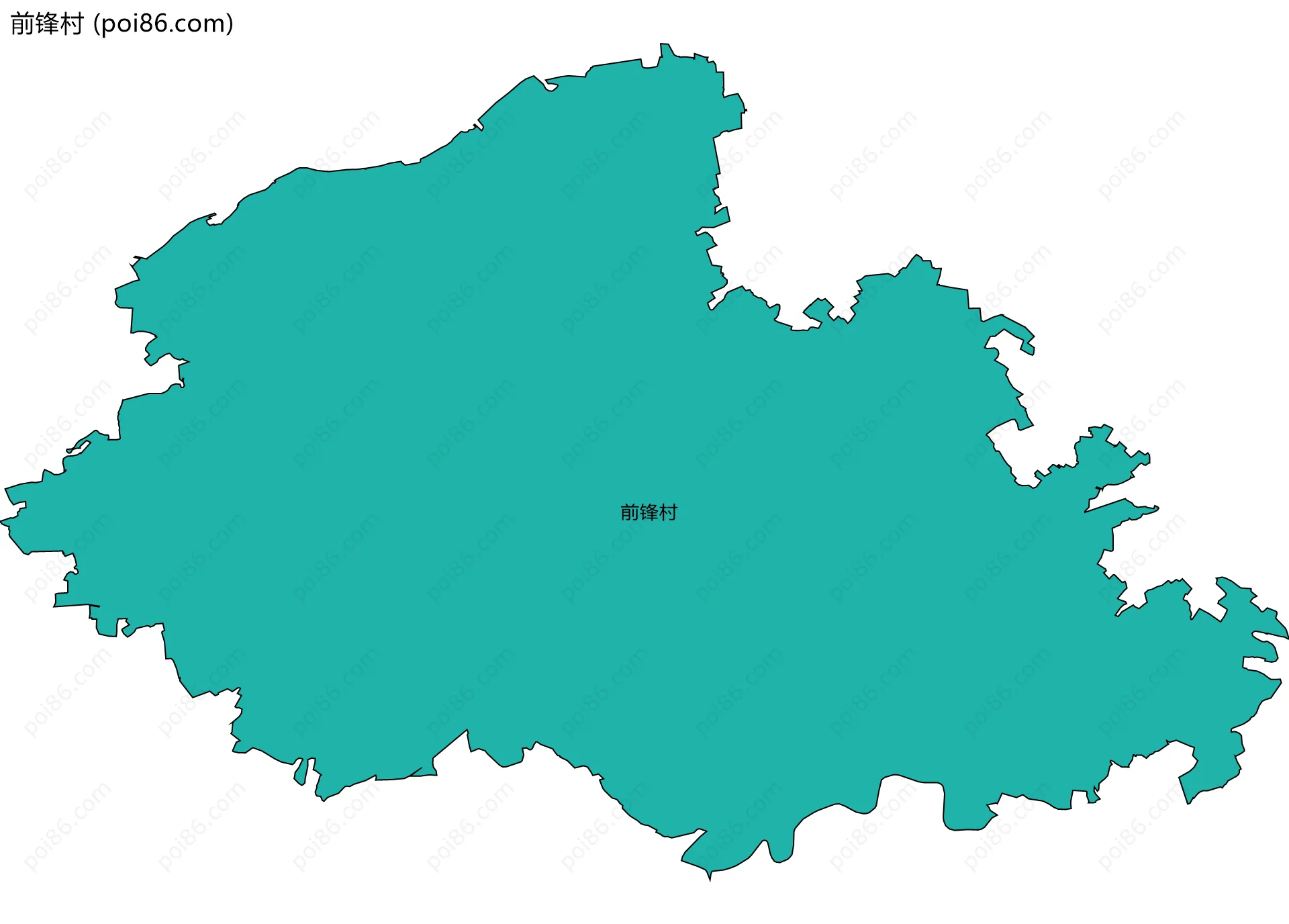 前锋村边界地图