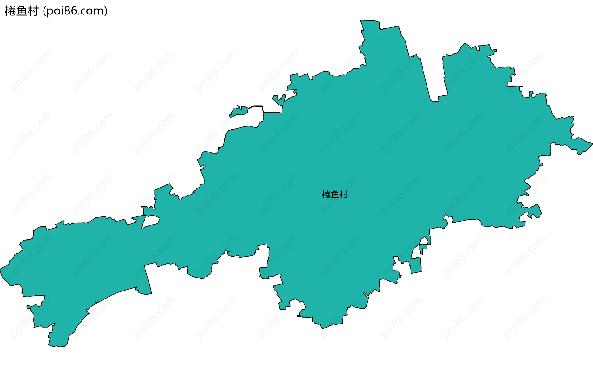 棬鱼村边界地图