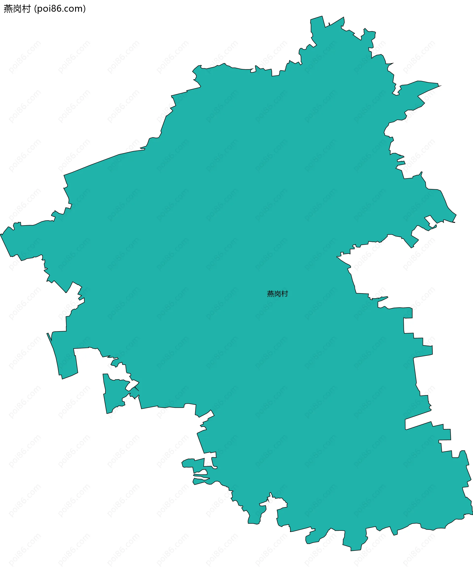 燕岗村边界地图