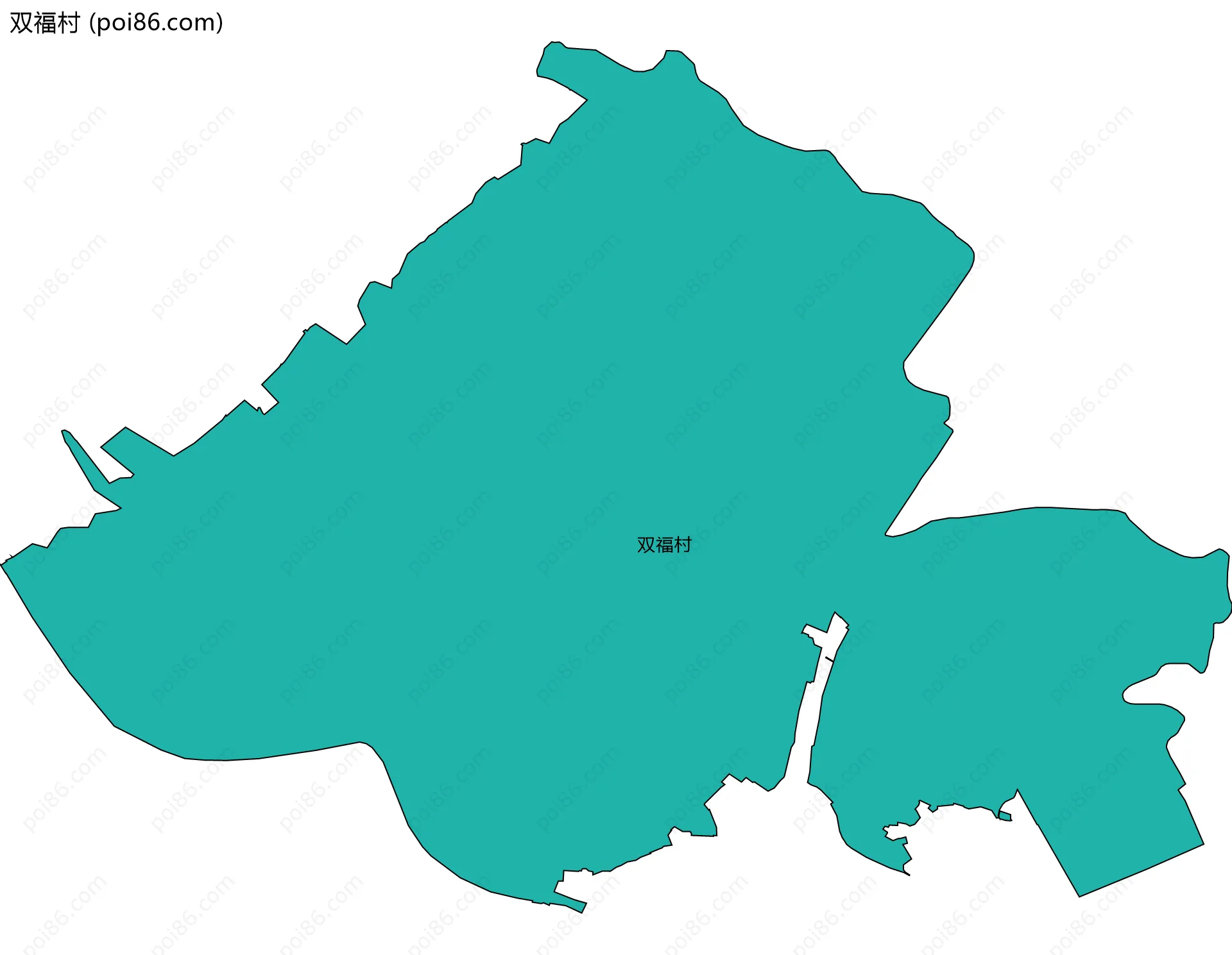 双福村边界地图