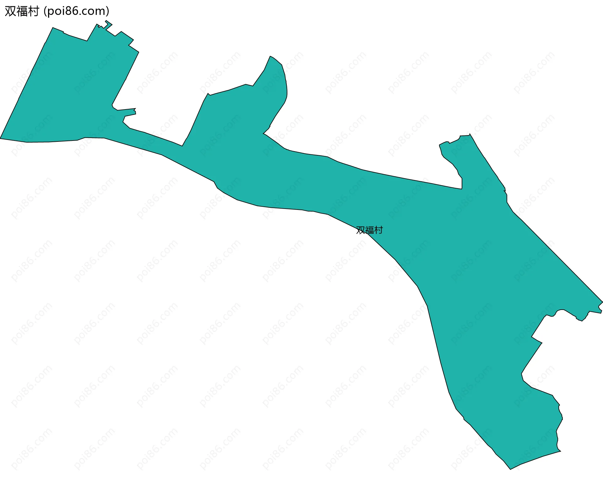 双福村边界地图