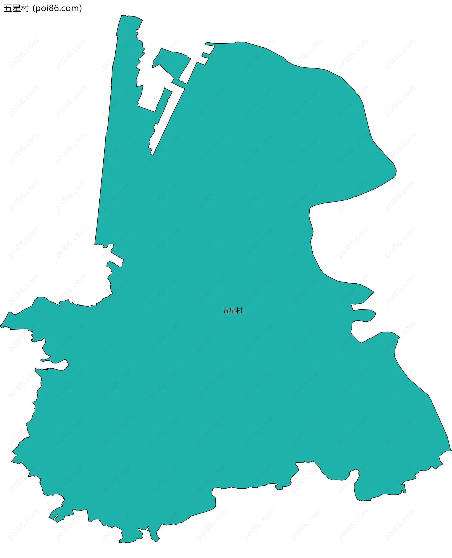 五星村边界地图