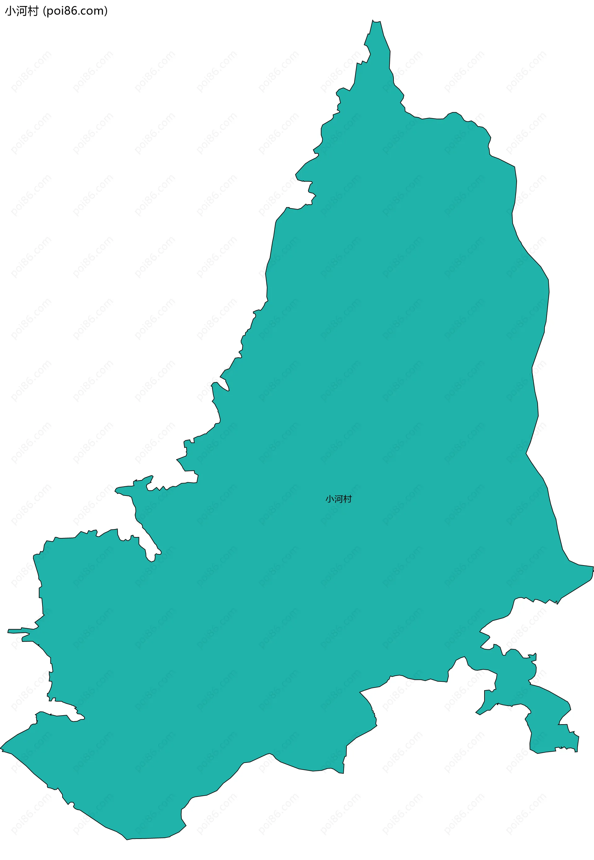 小河村边界地图