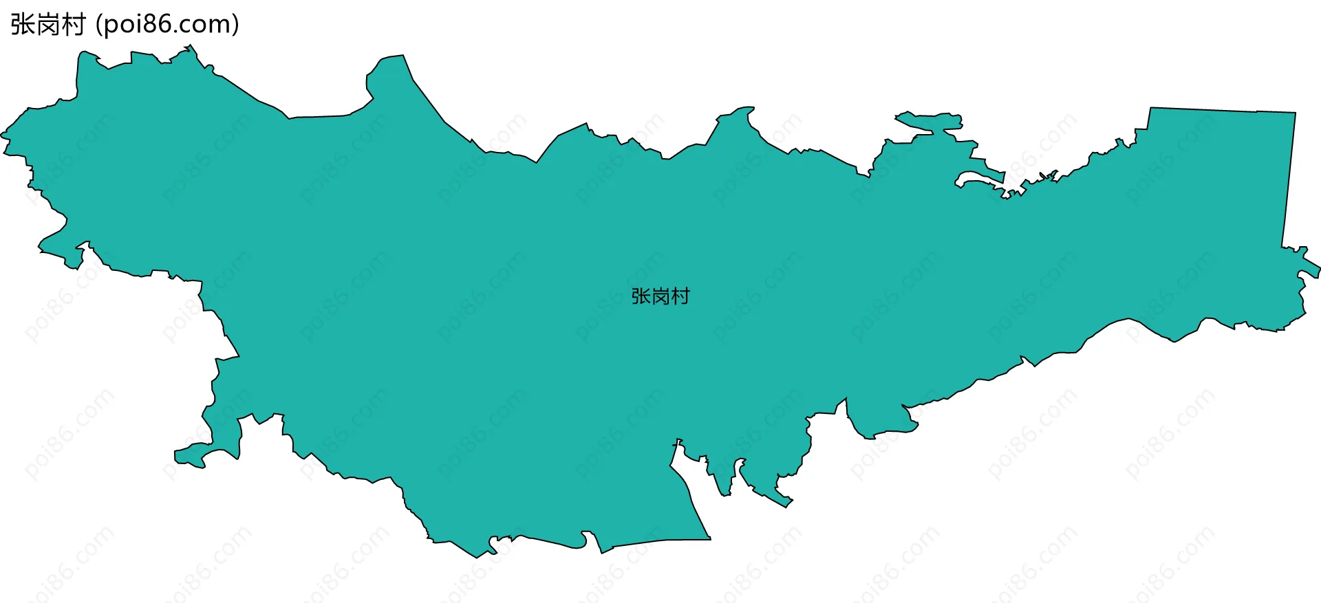张岗村边界地图