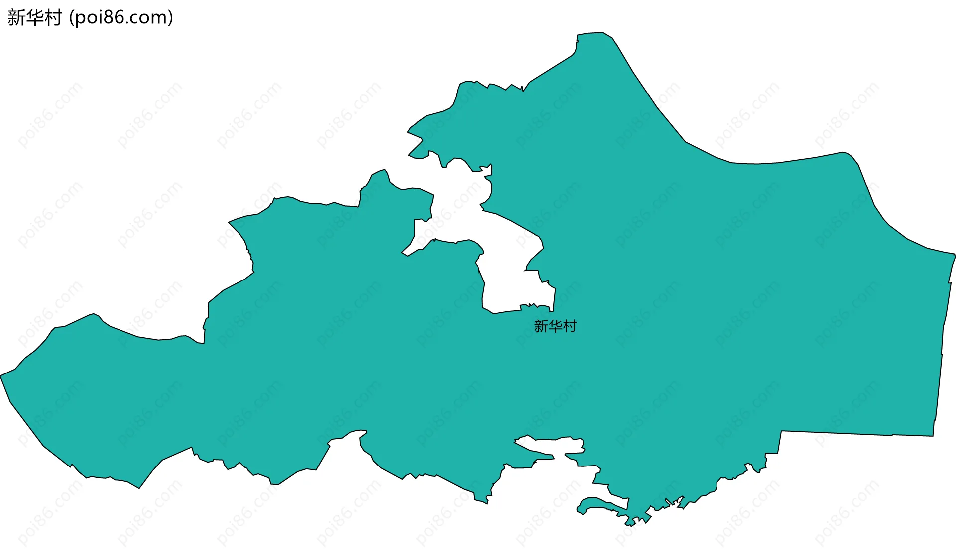 新华村边界地图