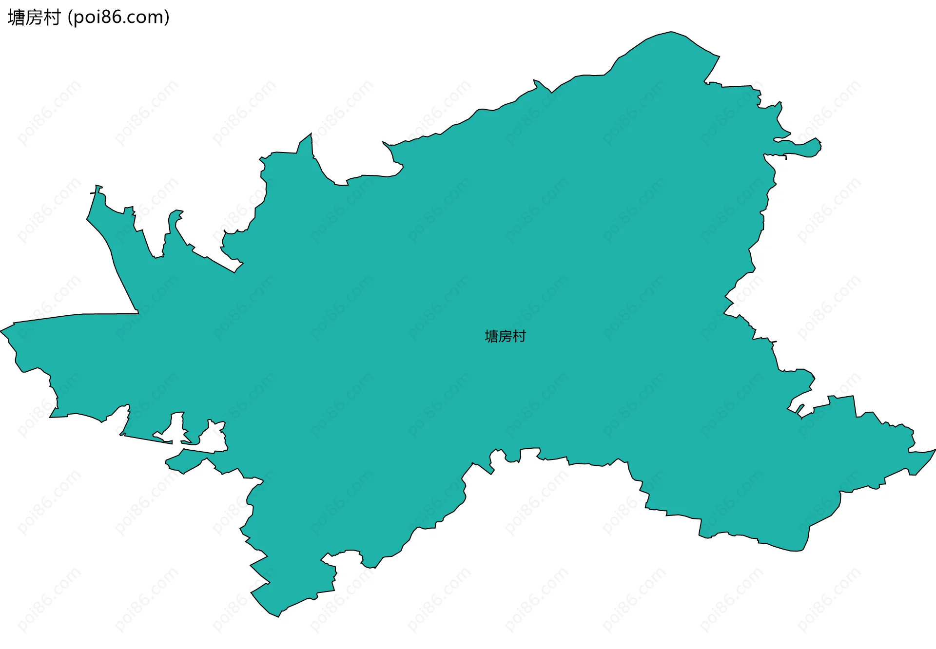 塘房村边界地图