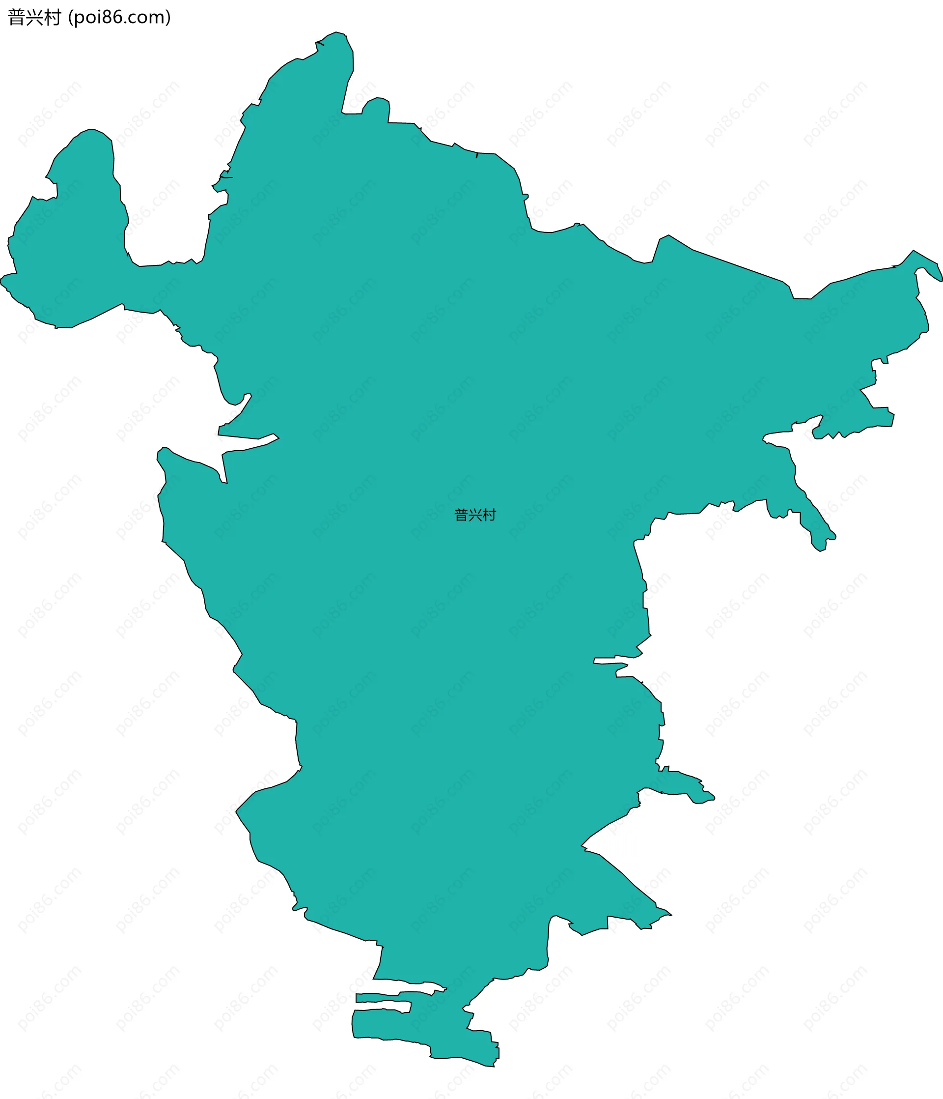 普兴村边界地图