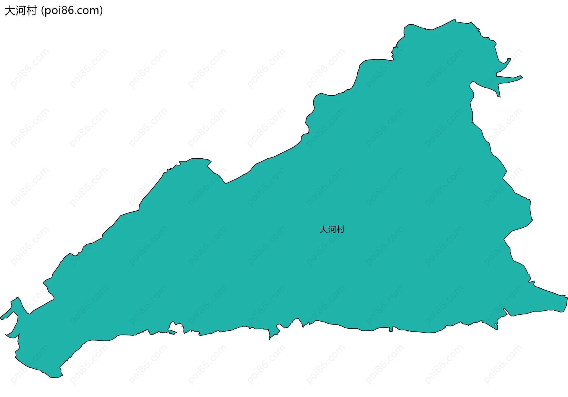 大河村边界地图