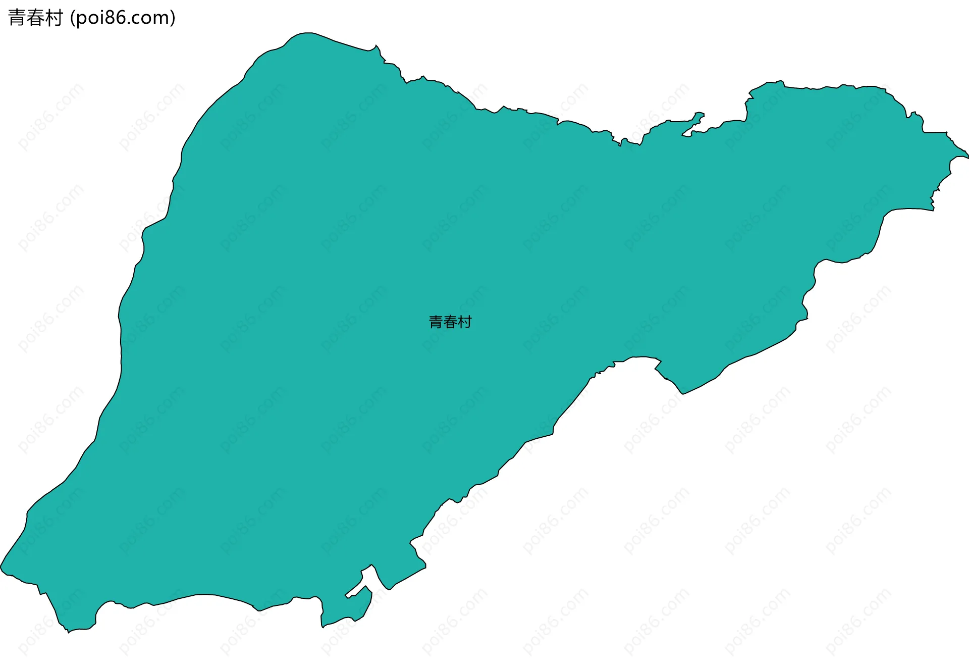 青春村边界地图