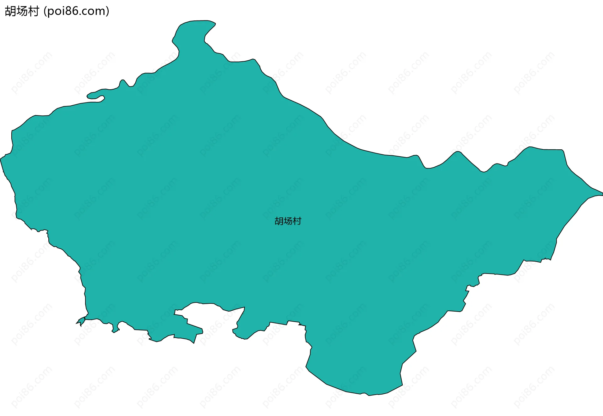 胡场村边界地图