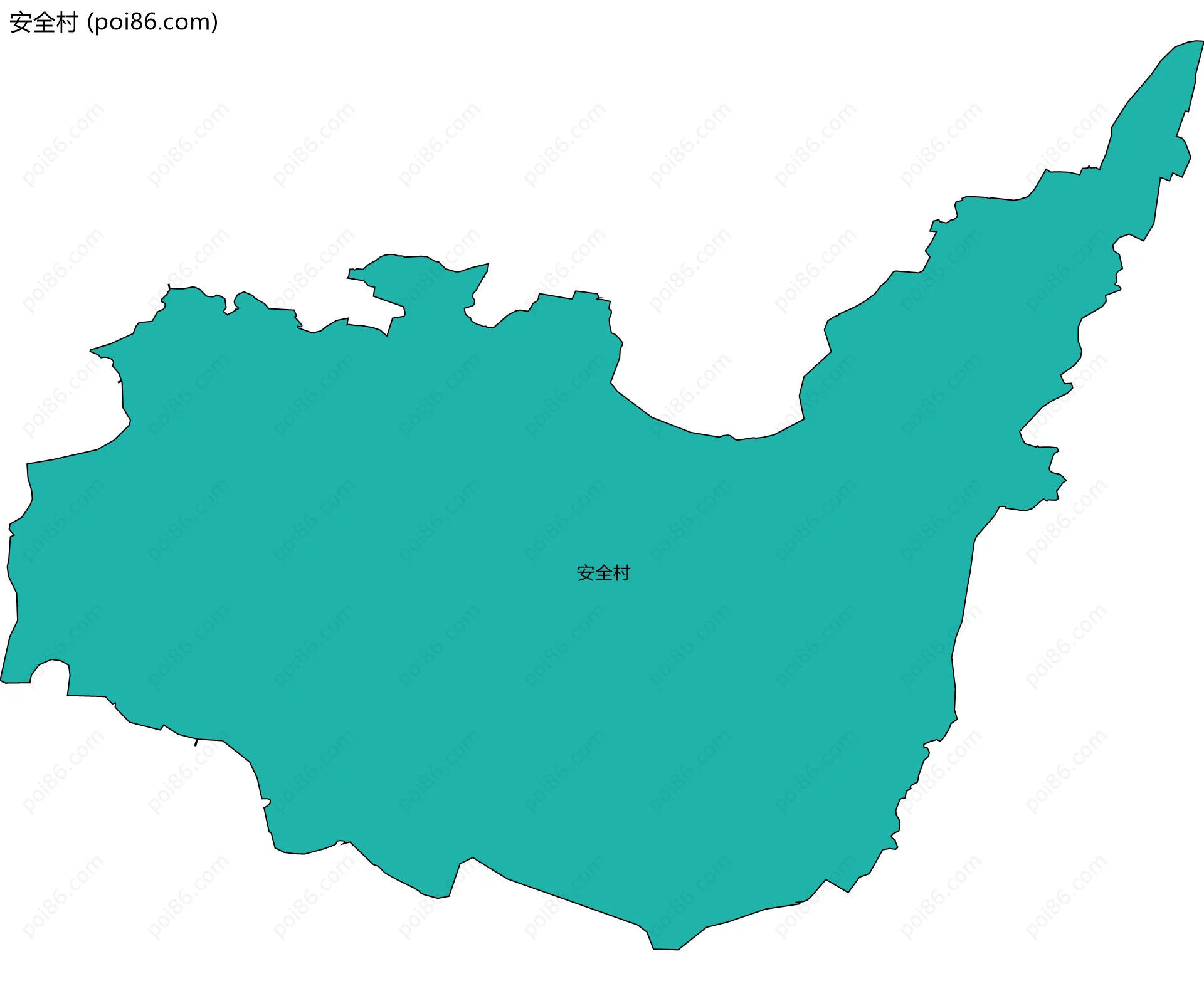 安全村边界地图