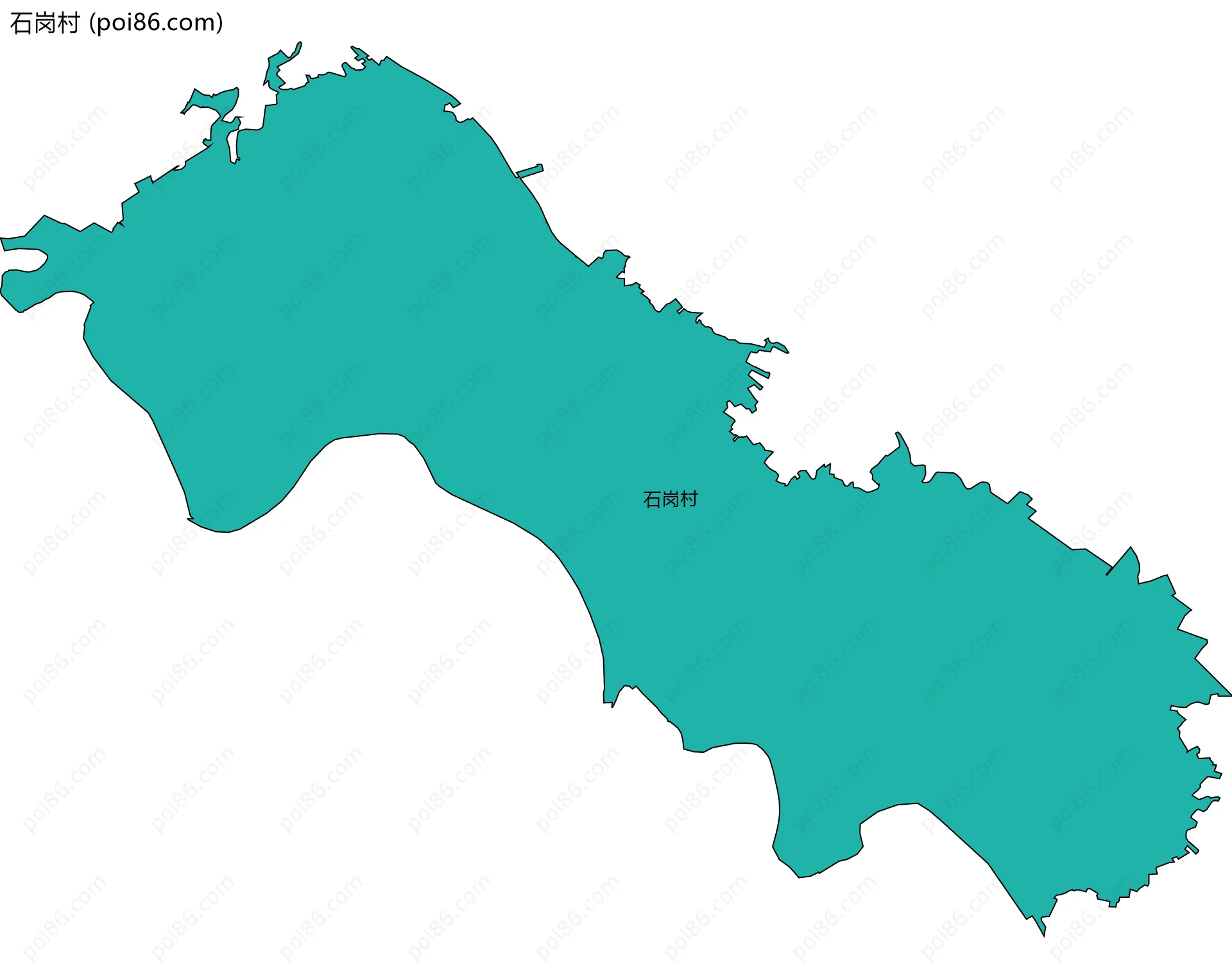 石岗村边界地图