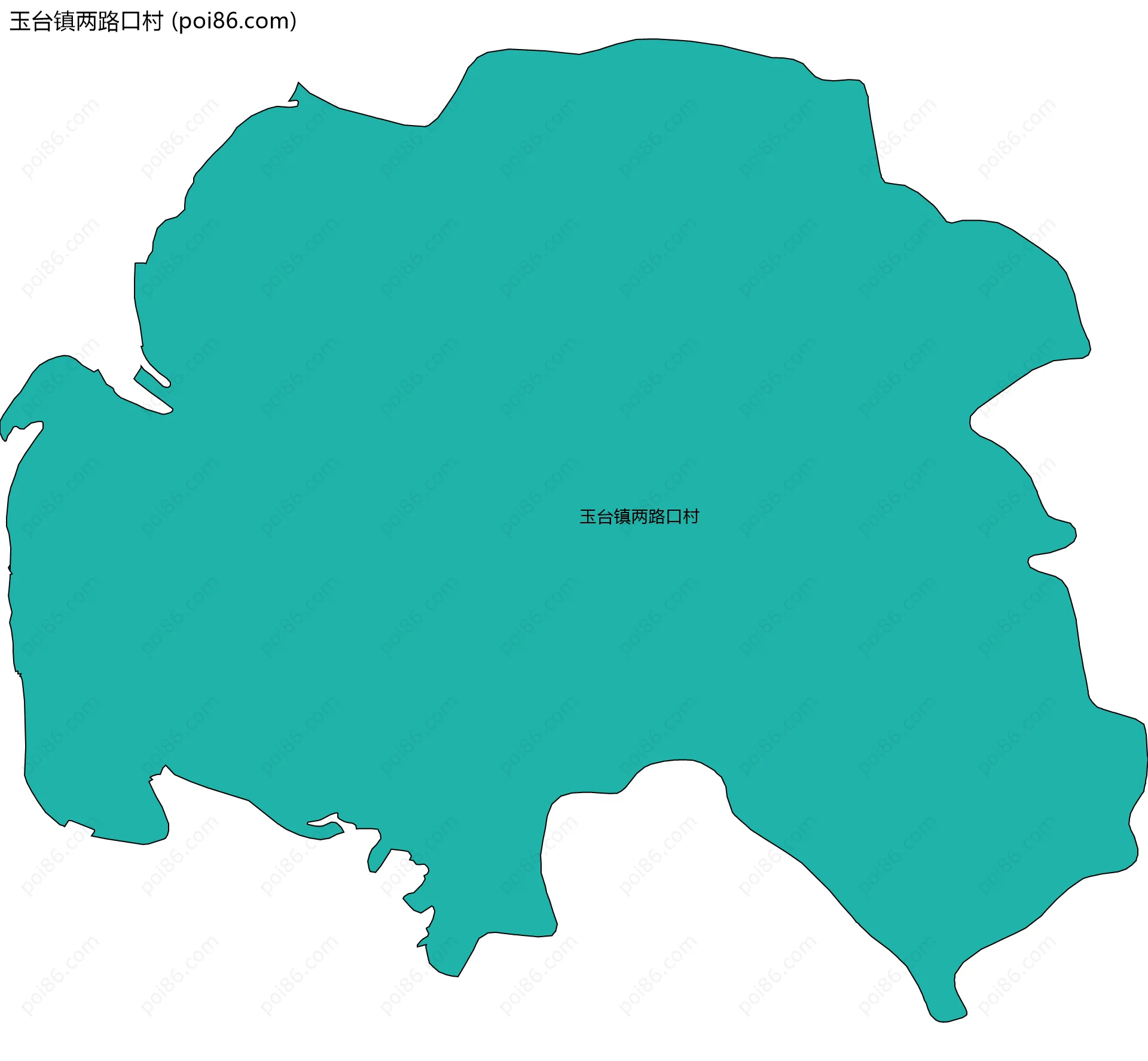 玉台镇两路口村边界地图