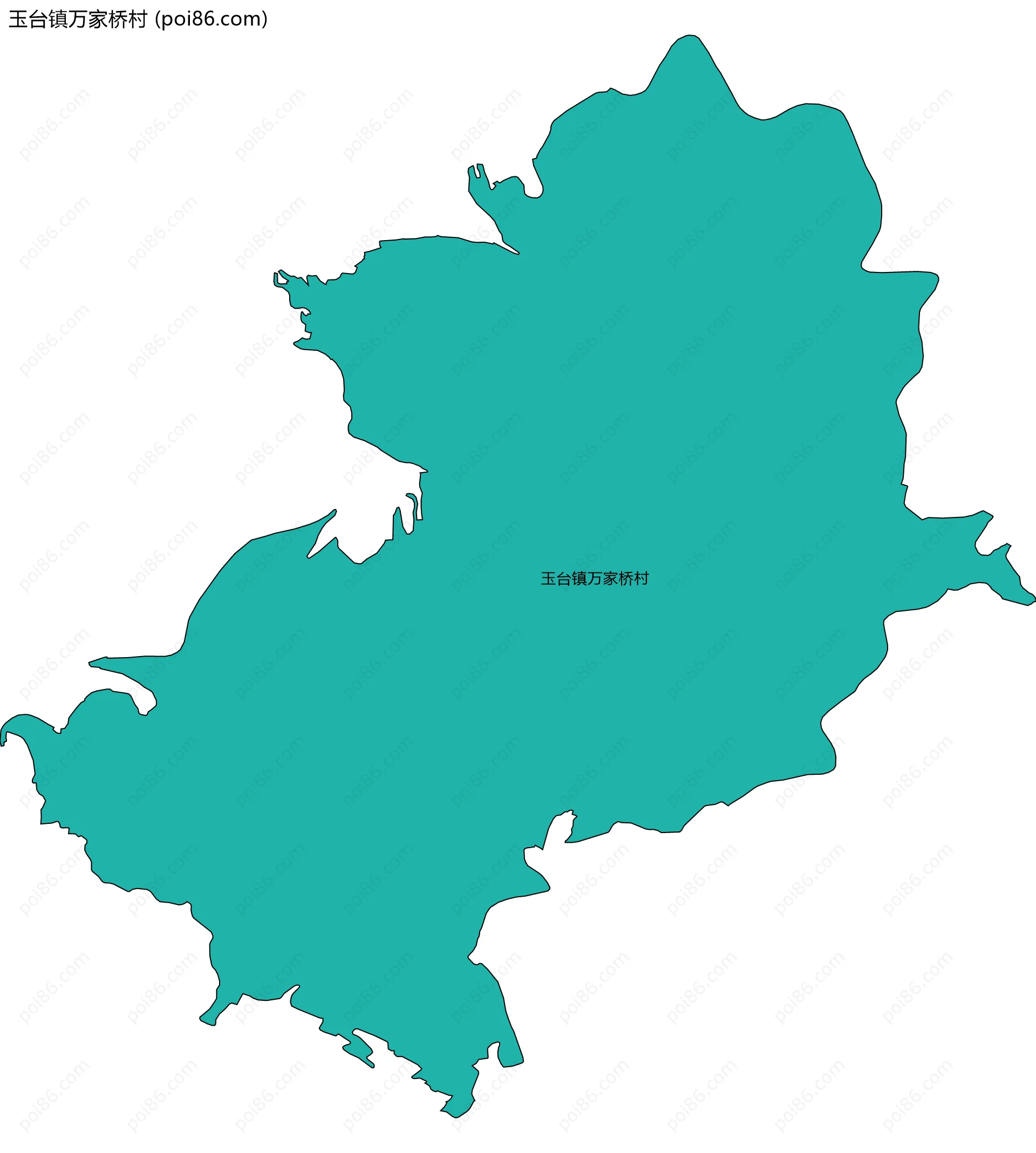 玉台镇万家桥村边界地图