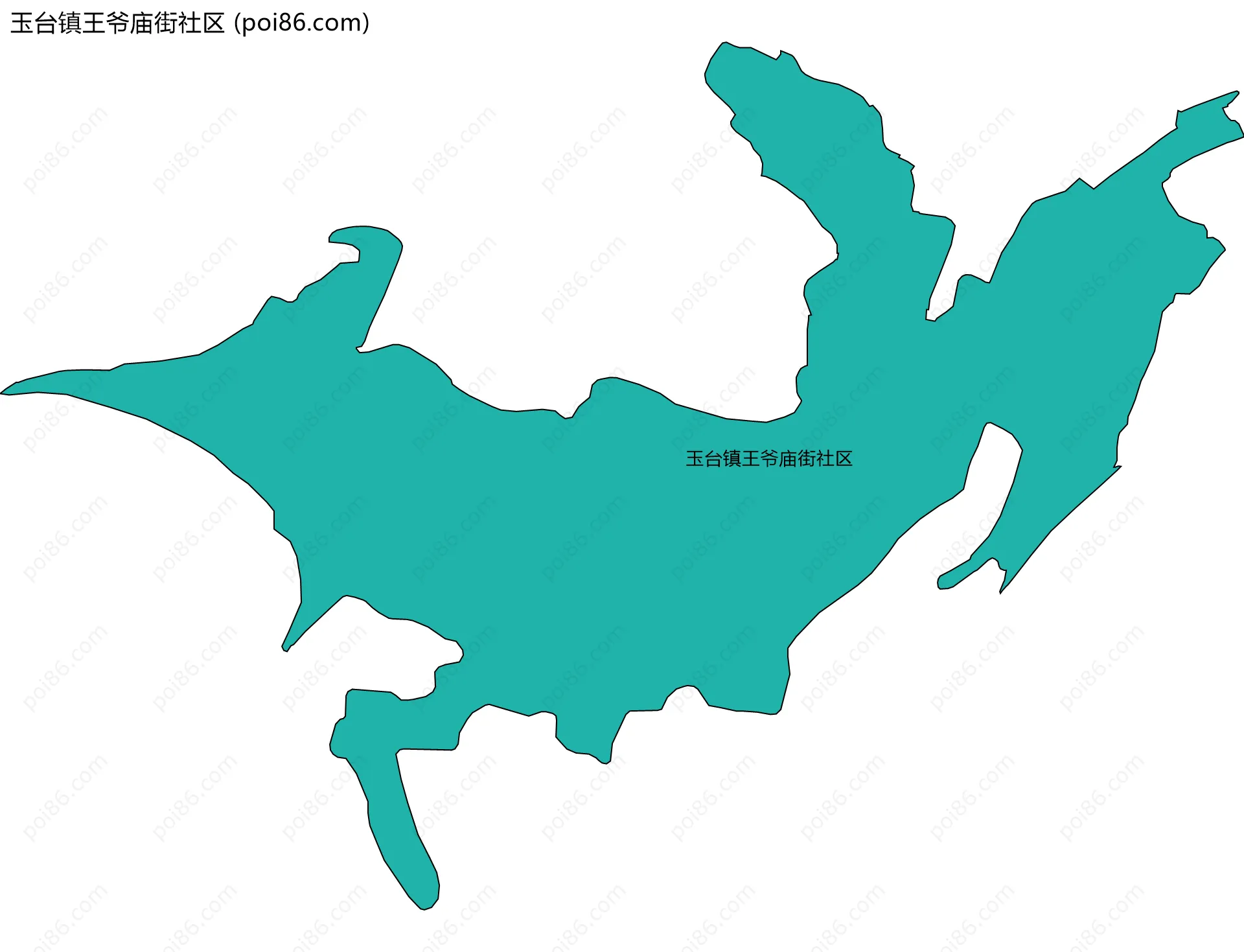 玉台镇王爷庙街社区边界地图