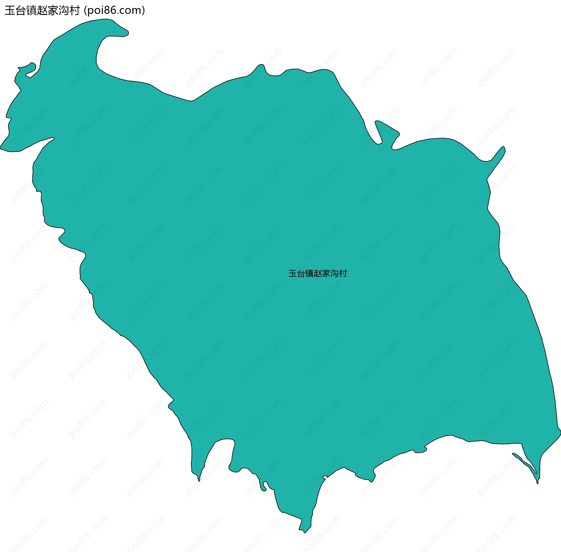 玉台镇赵家沟村边界地图