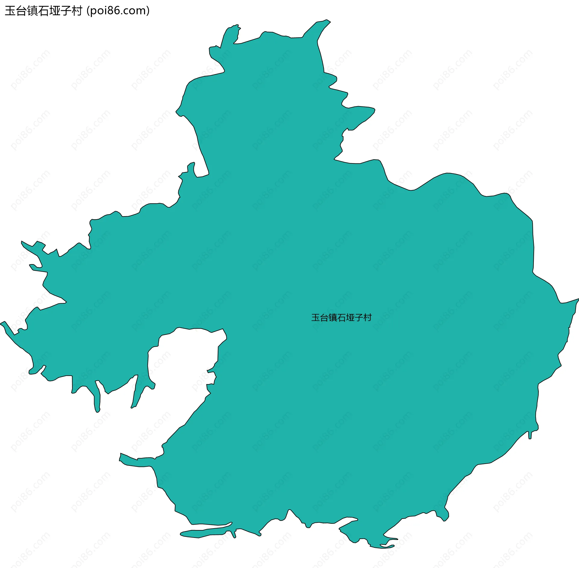 玉台镇石垭子村边界地图