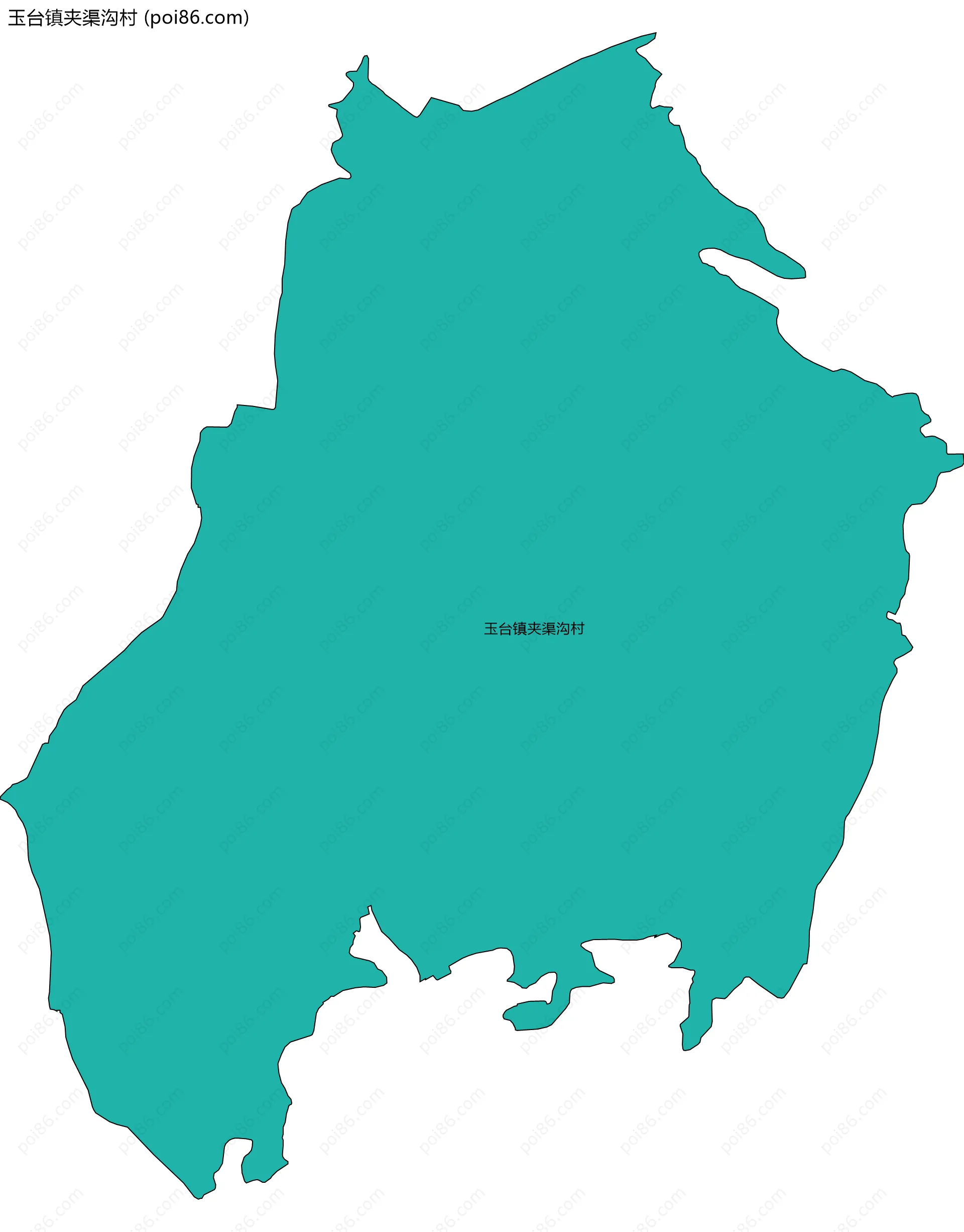 玉台镇夹渠沟村边界地图