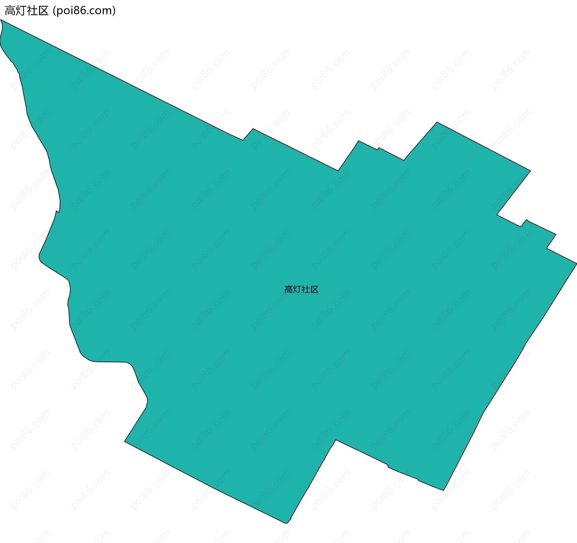 高灯社区边界地图