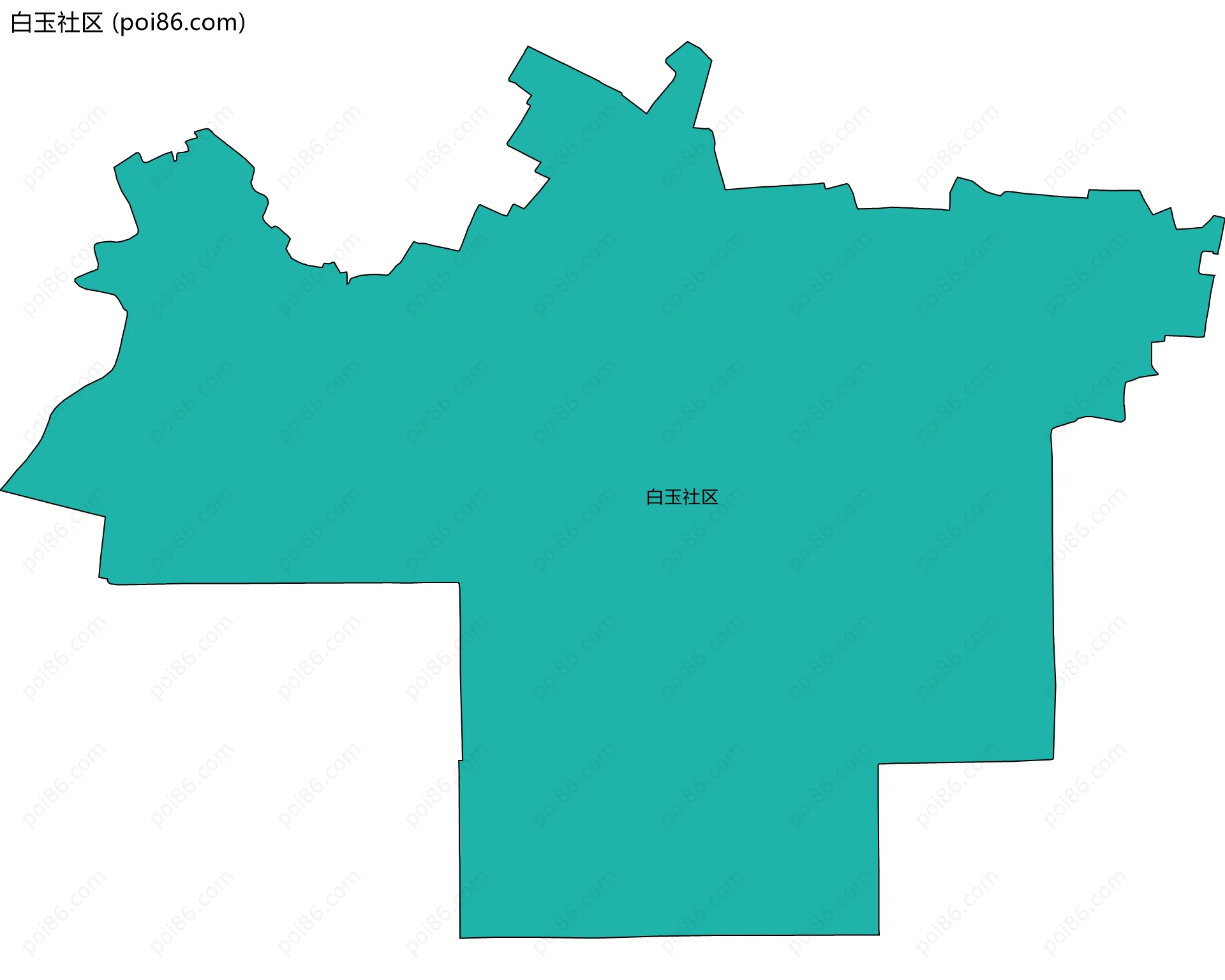 白玉社区边界地图