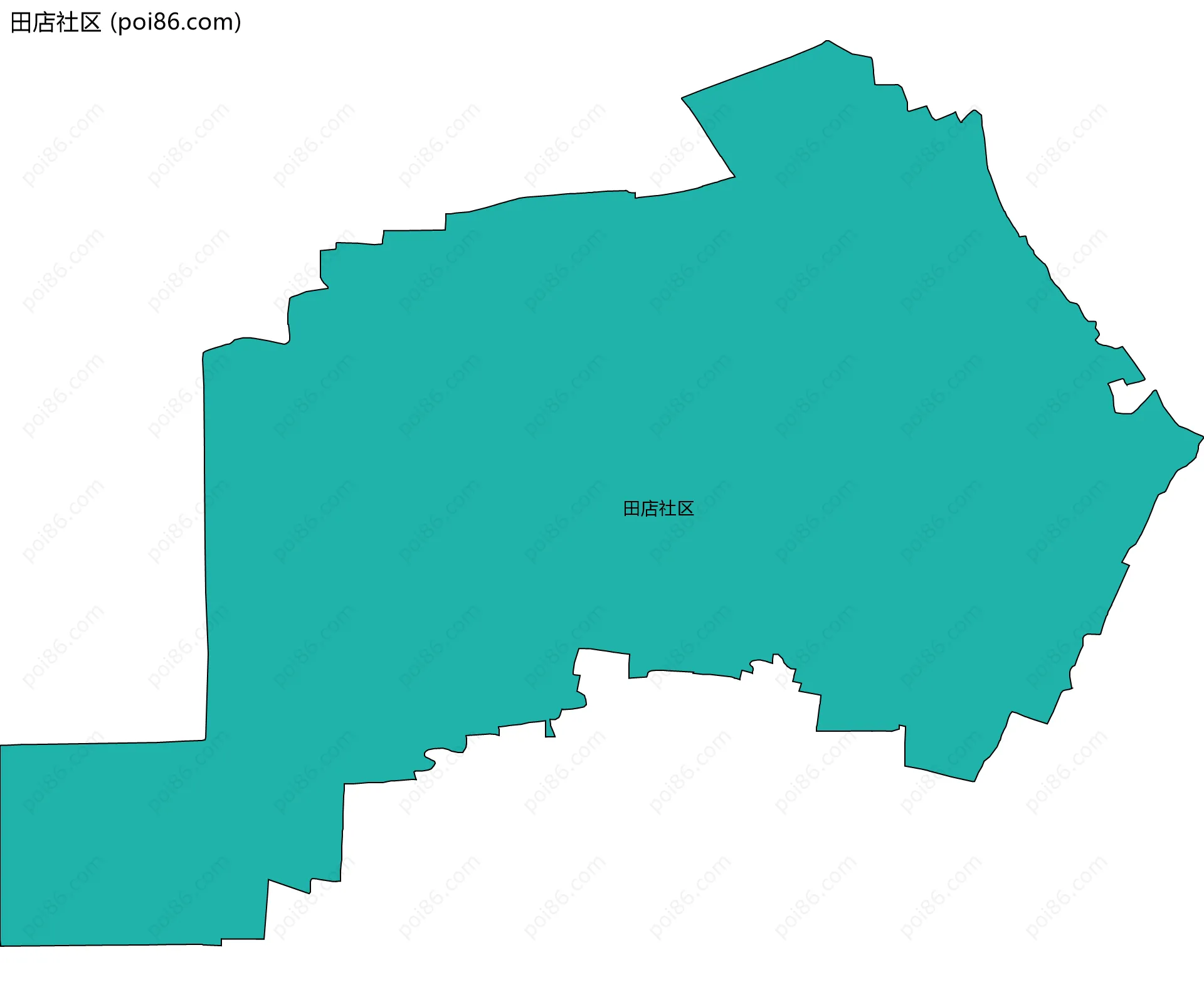 田店社区边界地图