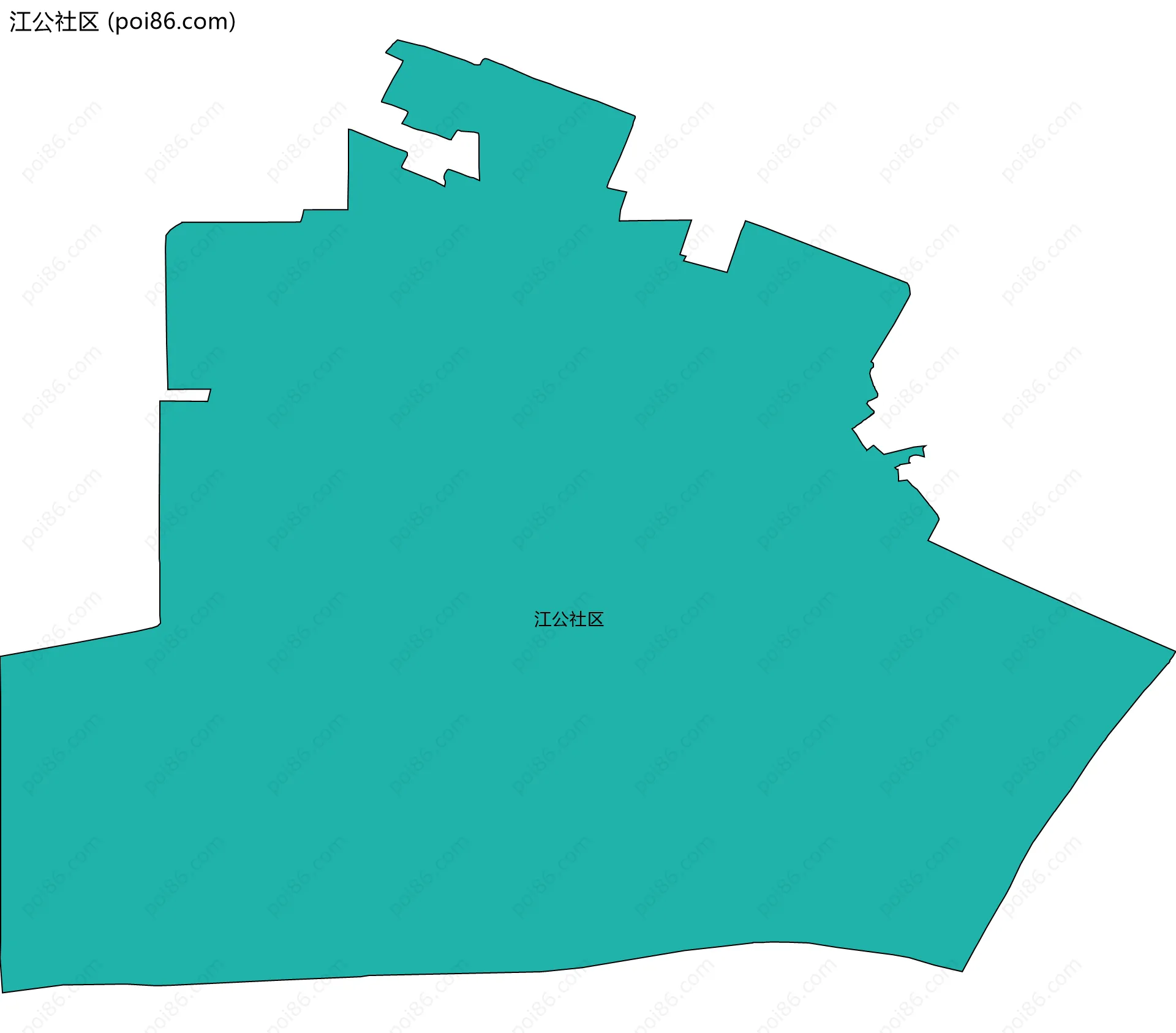 江公社区边界地图