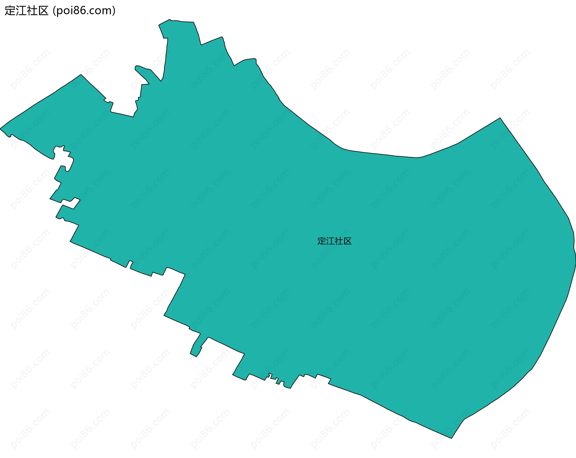 定江社区边界地图