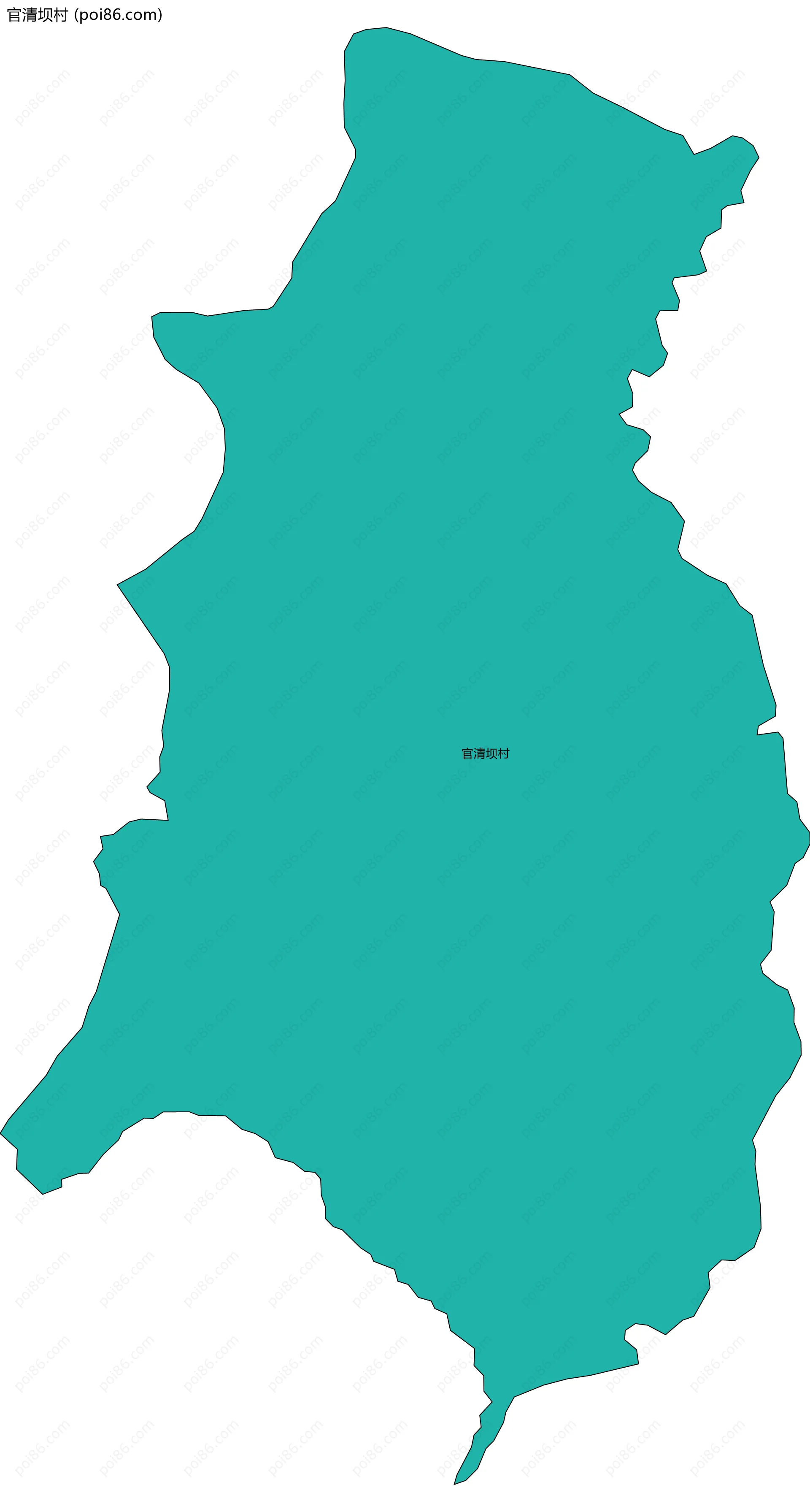 官清坝村边界地图