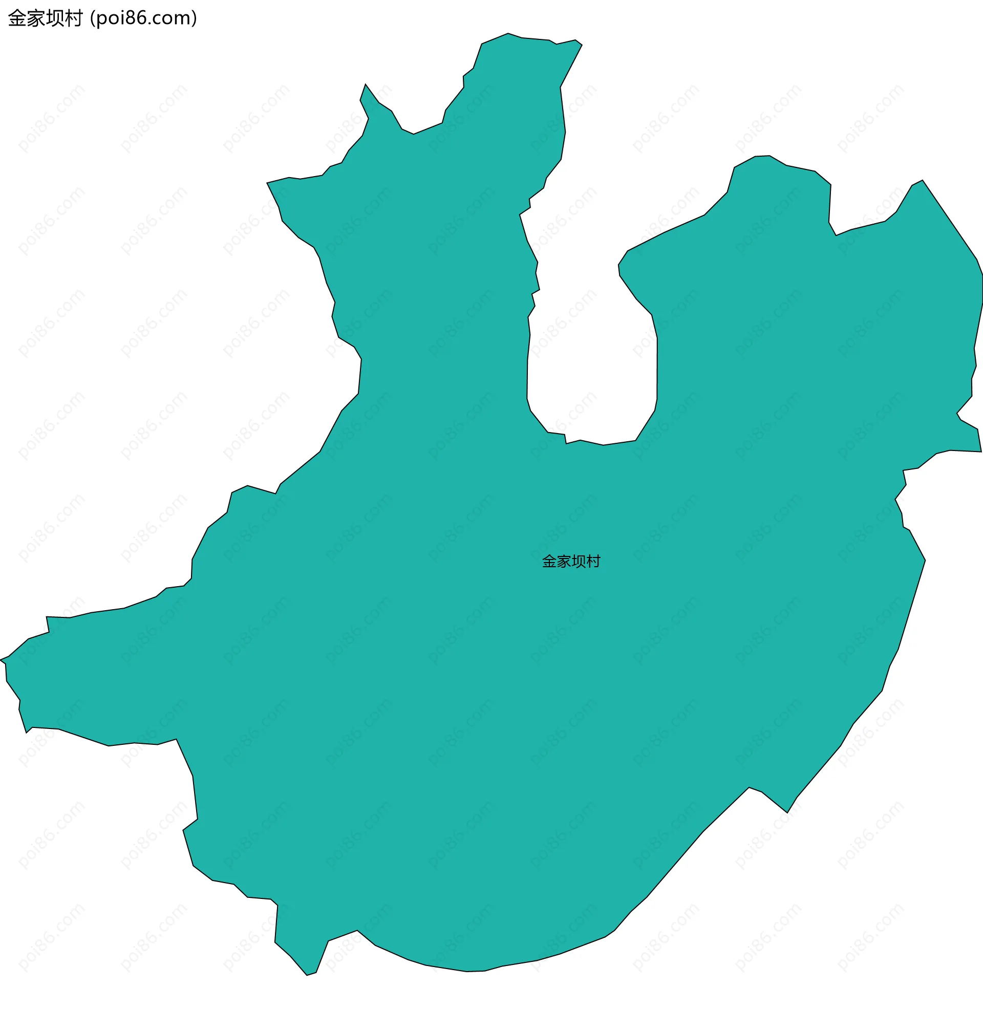 金家坝村边界地图
