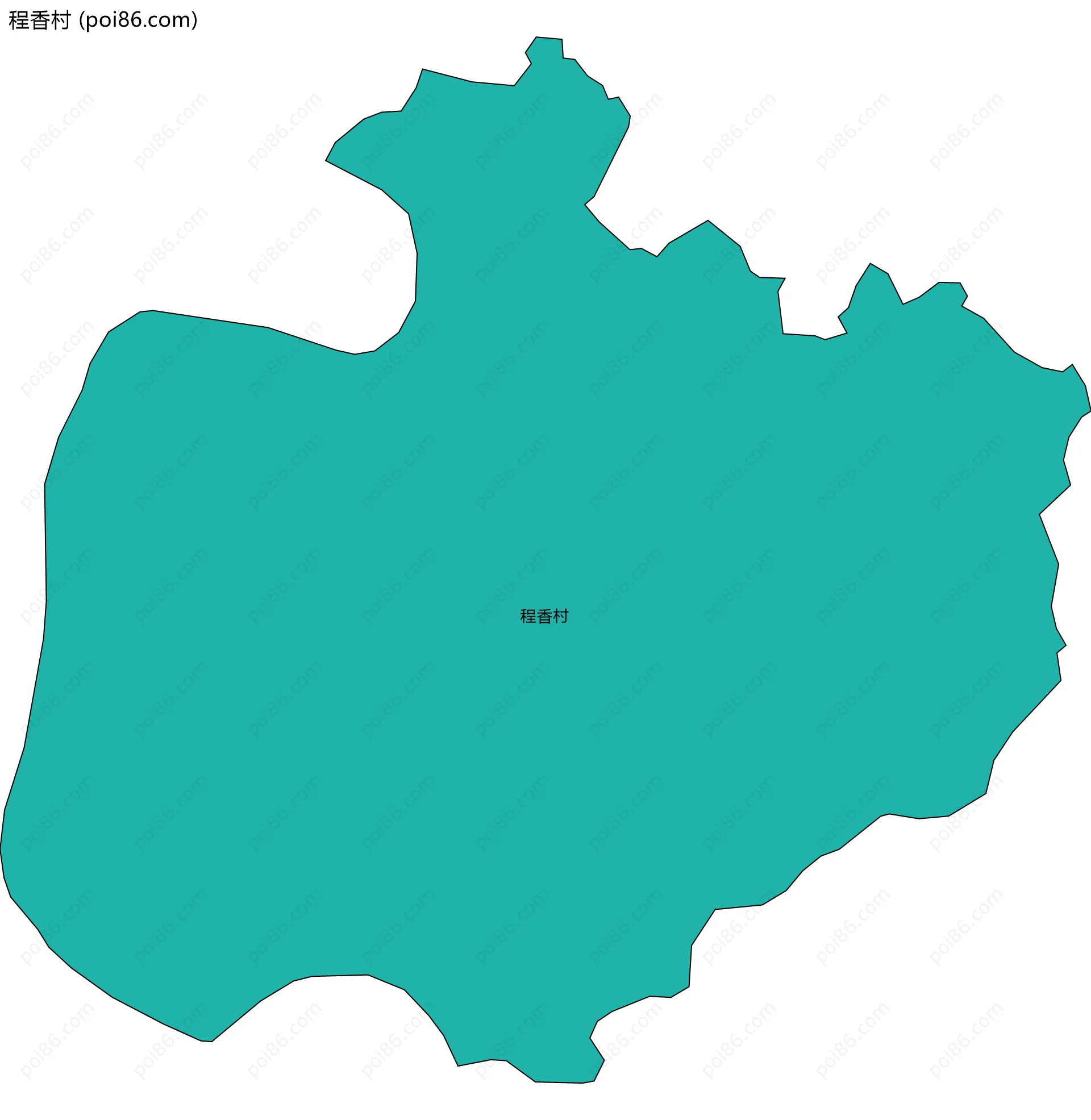 程香村边界地图