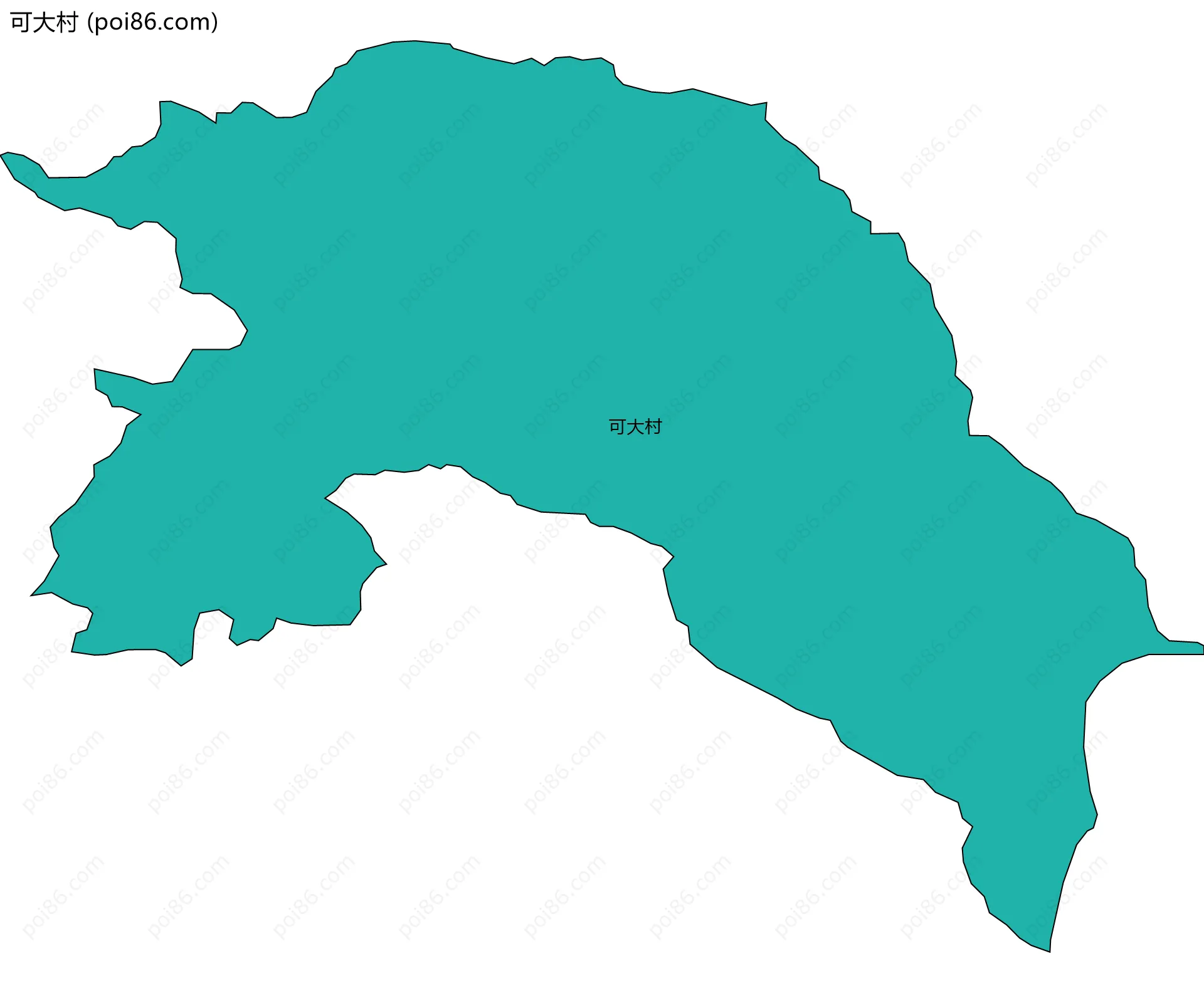 可大村边界地图
