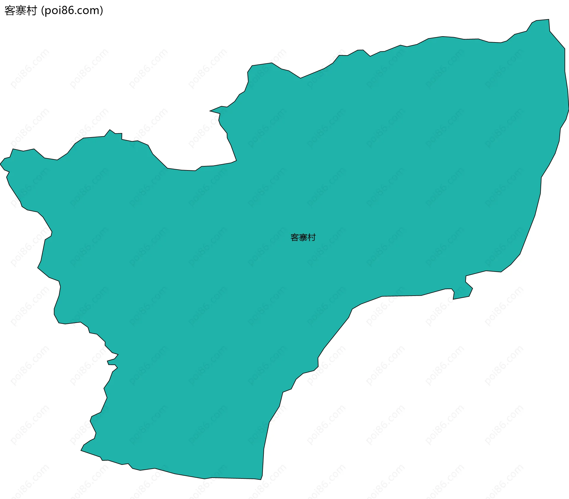 客寨村边界地图