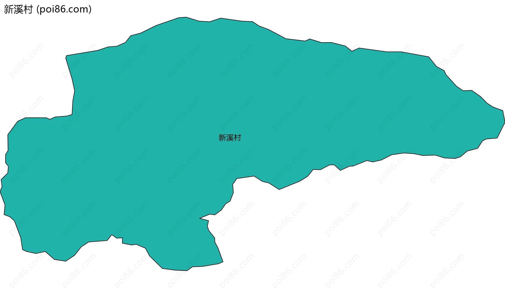 新溪村边界地图