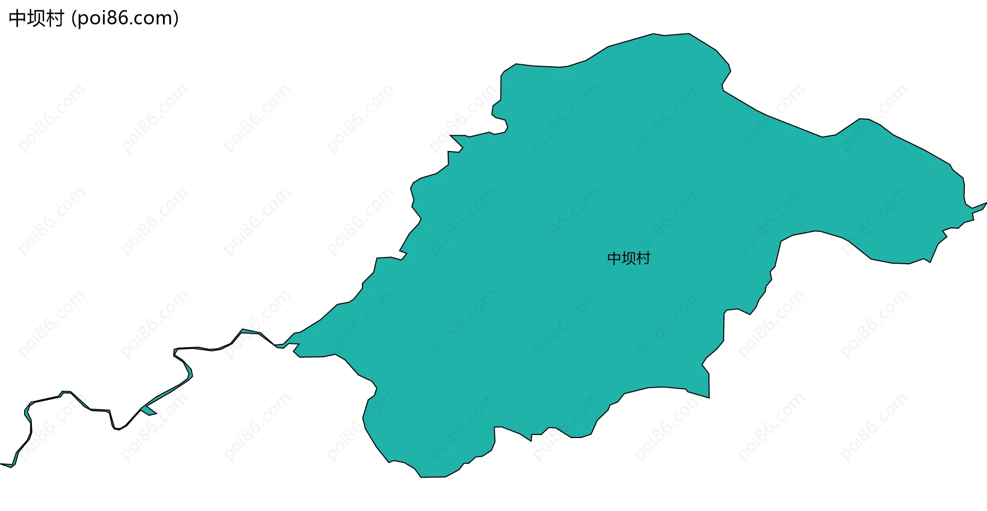 中坝村边界地图