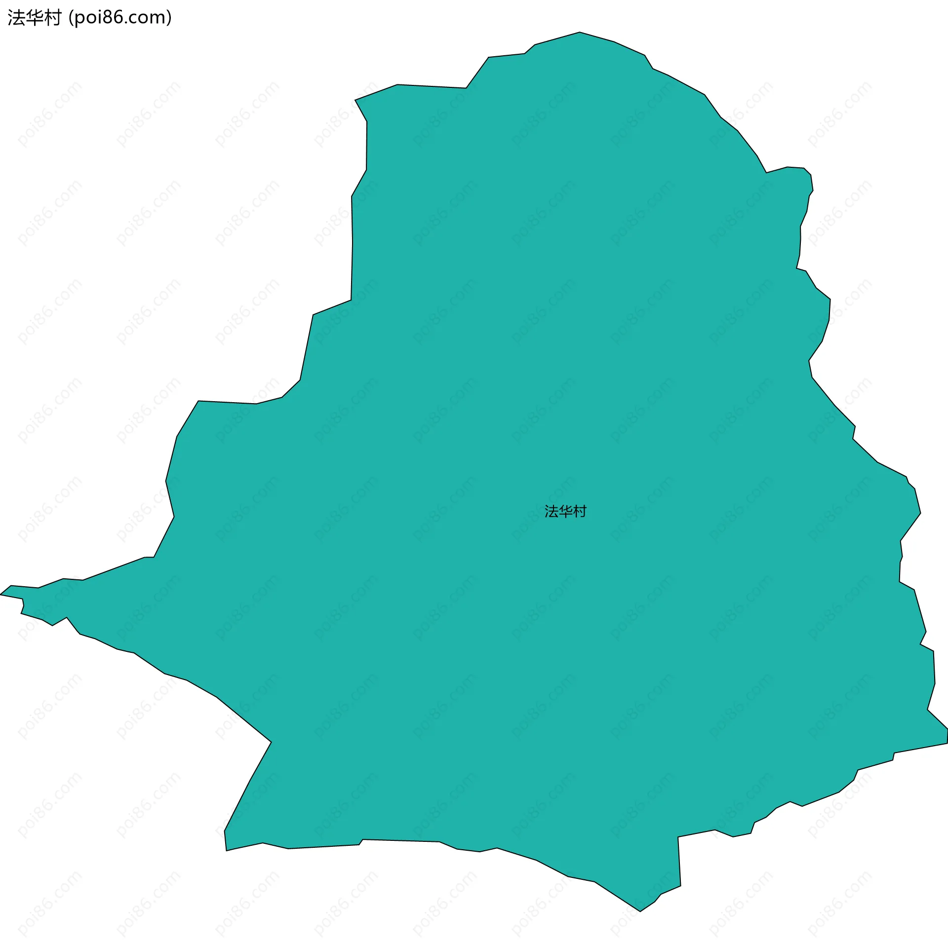 法华村边界地图