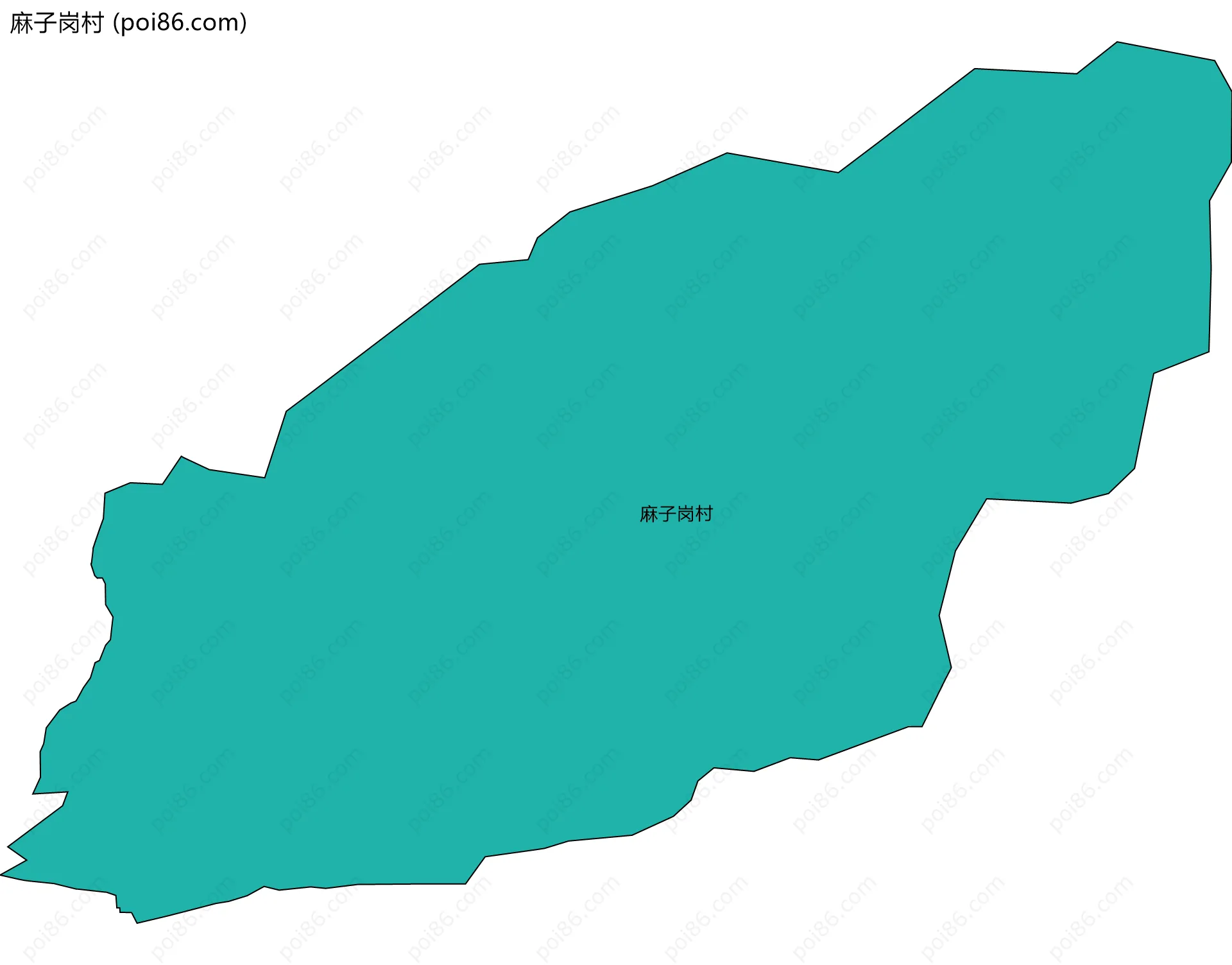 麻子岗村边界地图