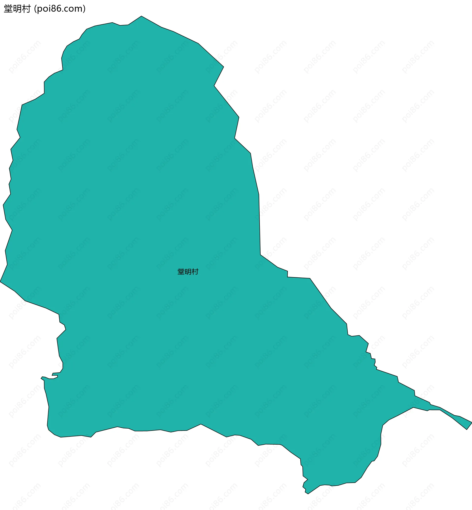 堂明村边界地图