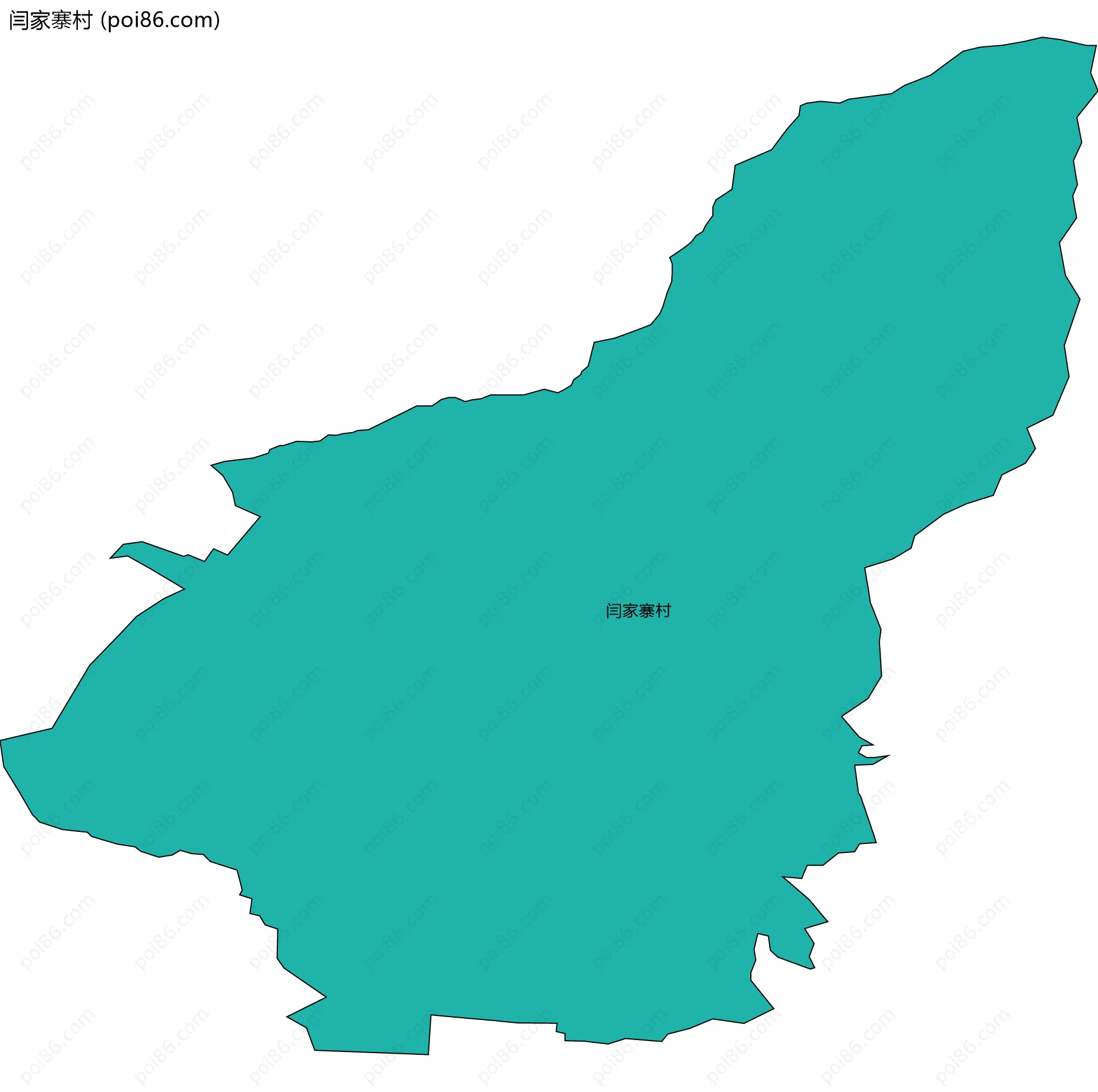 闫家寨村边界地图