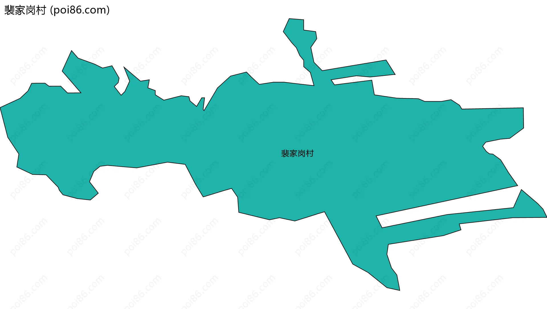 裴家岗村边界地图