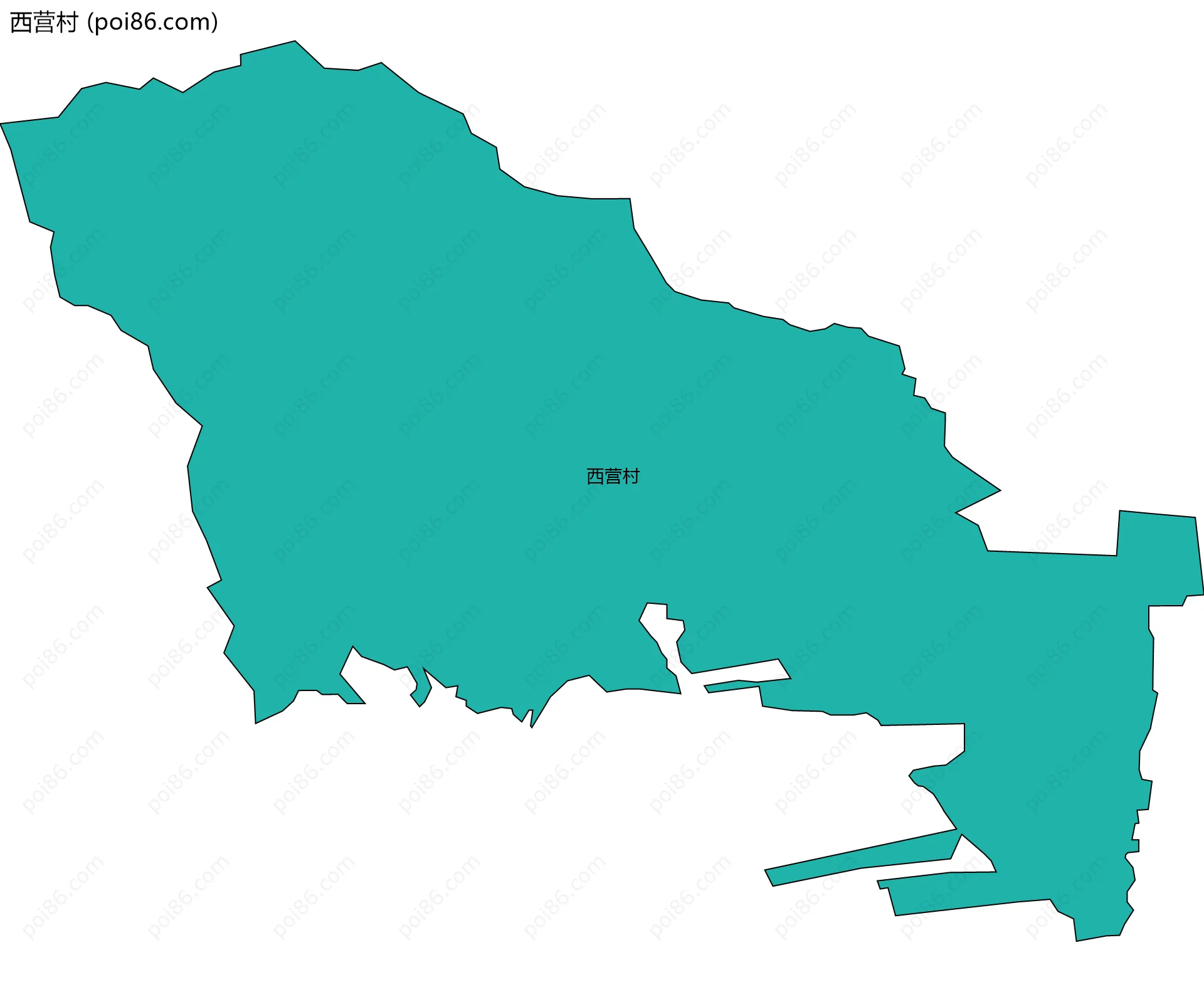 西营村边界地图