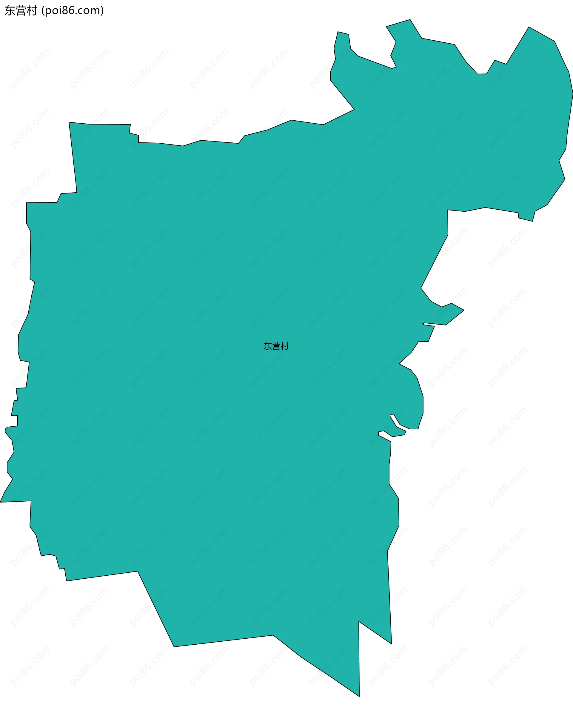 东营村边界地图