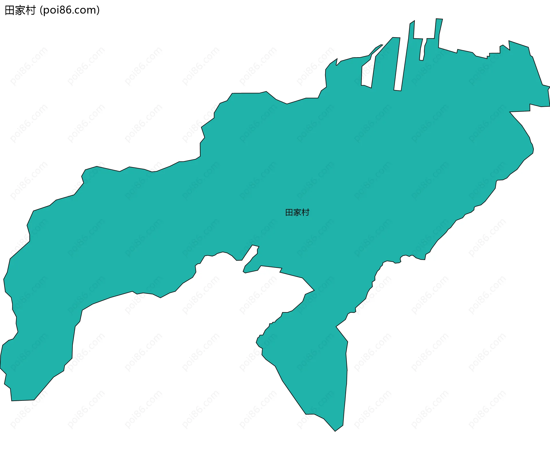 田家村边界地图