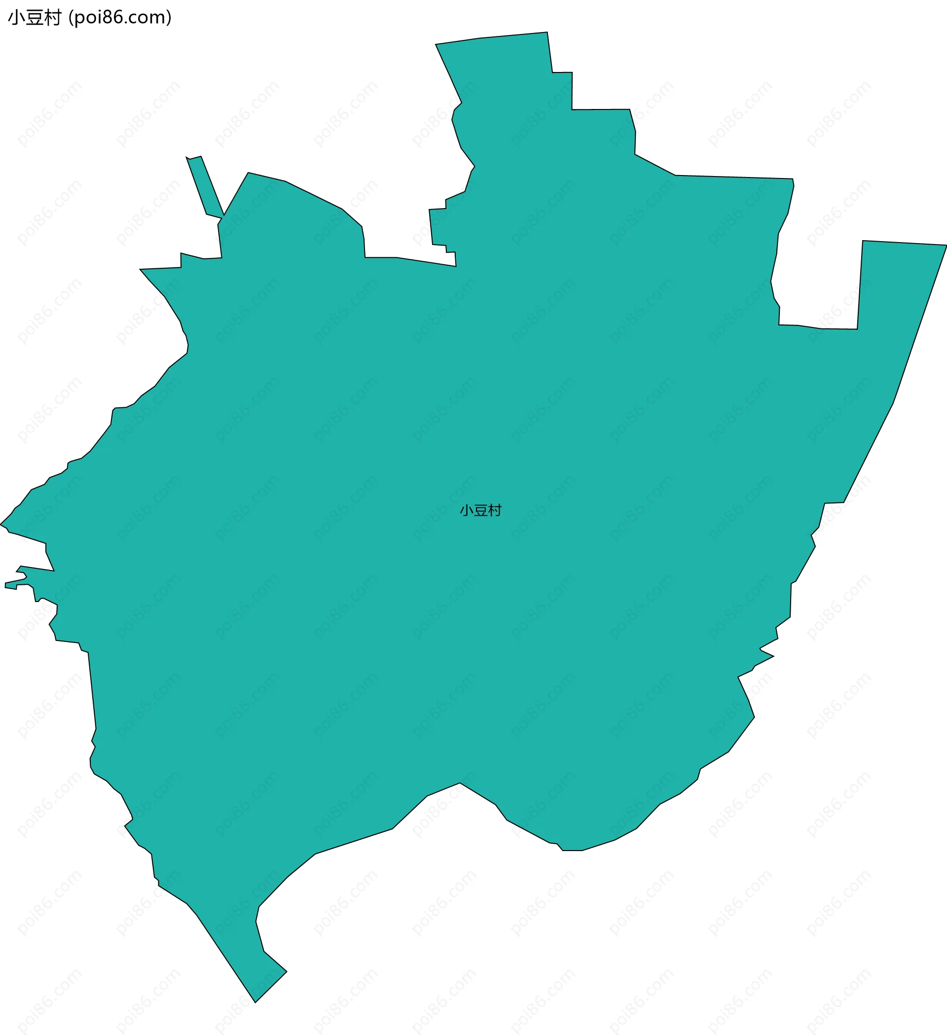 小豆村边界地图