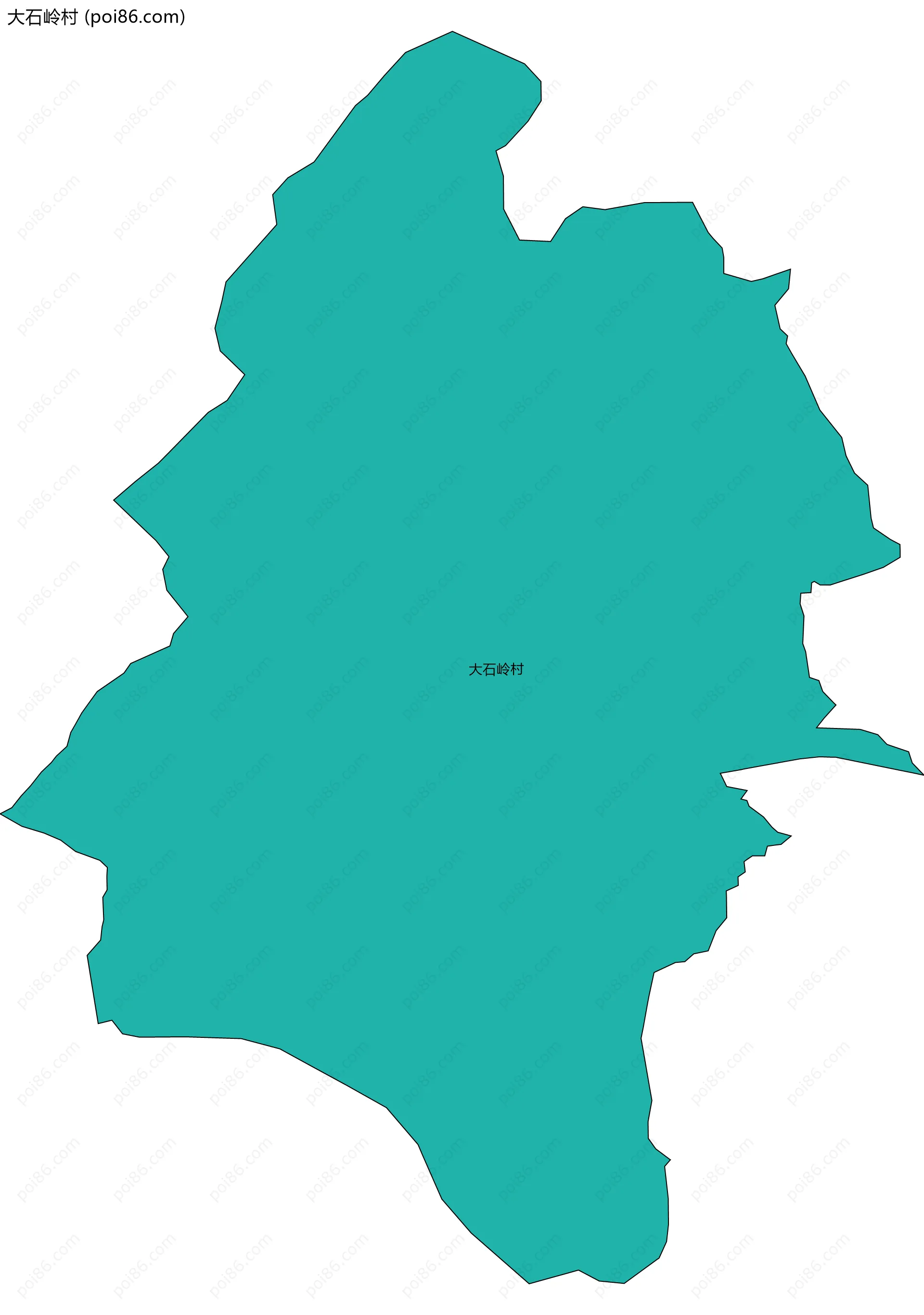 大石岭村边界地图